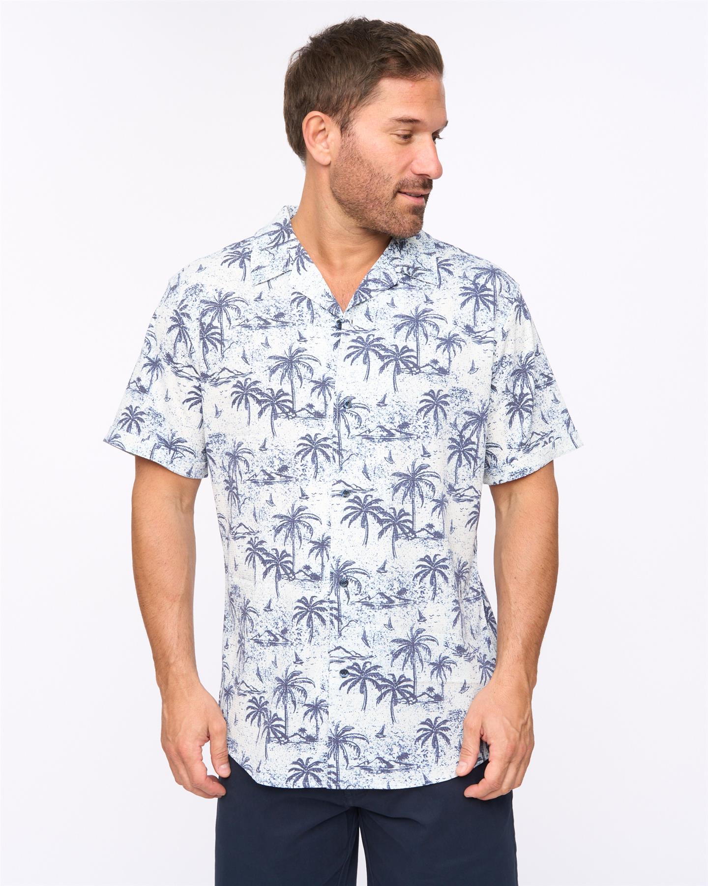 Mens Arecas Short Sleeve Shirt White