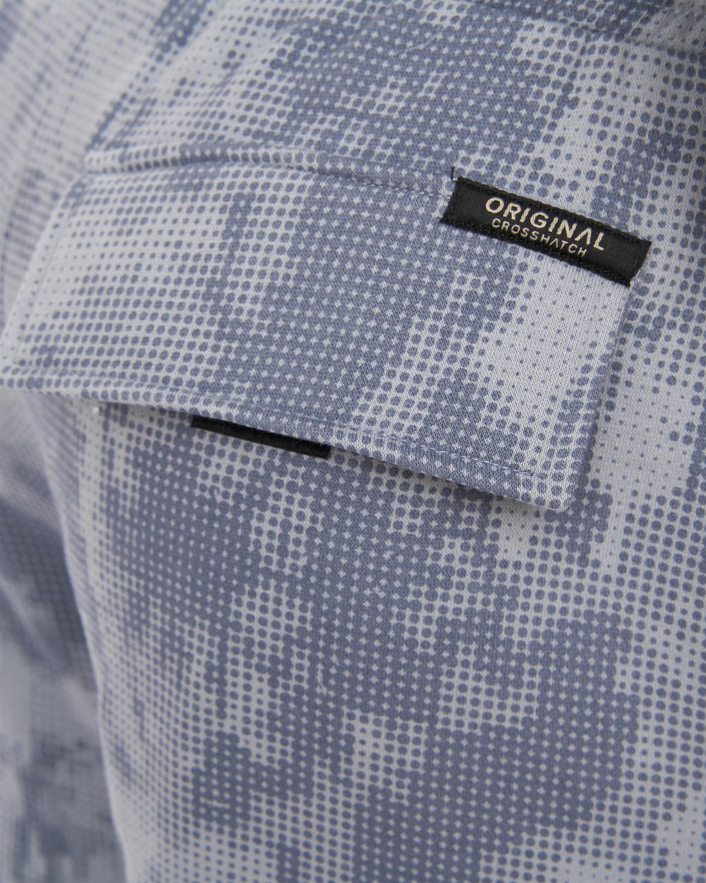 Mens Bardon Camo Cargo Shorts Steel Blue