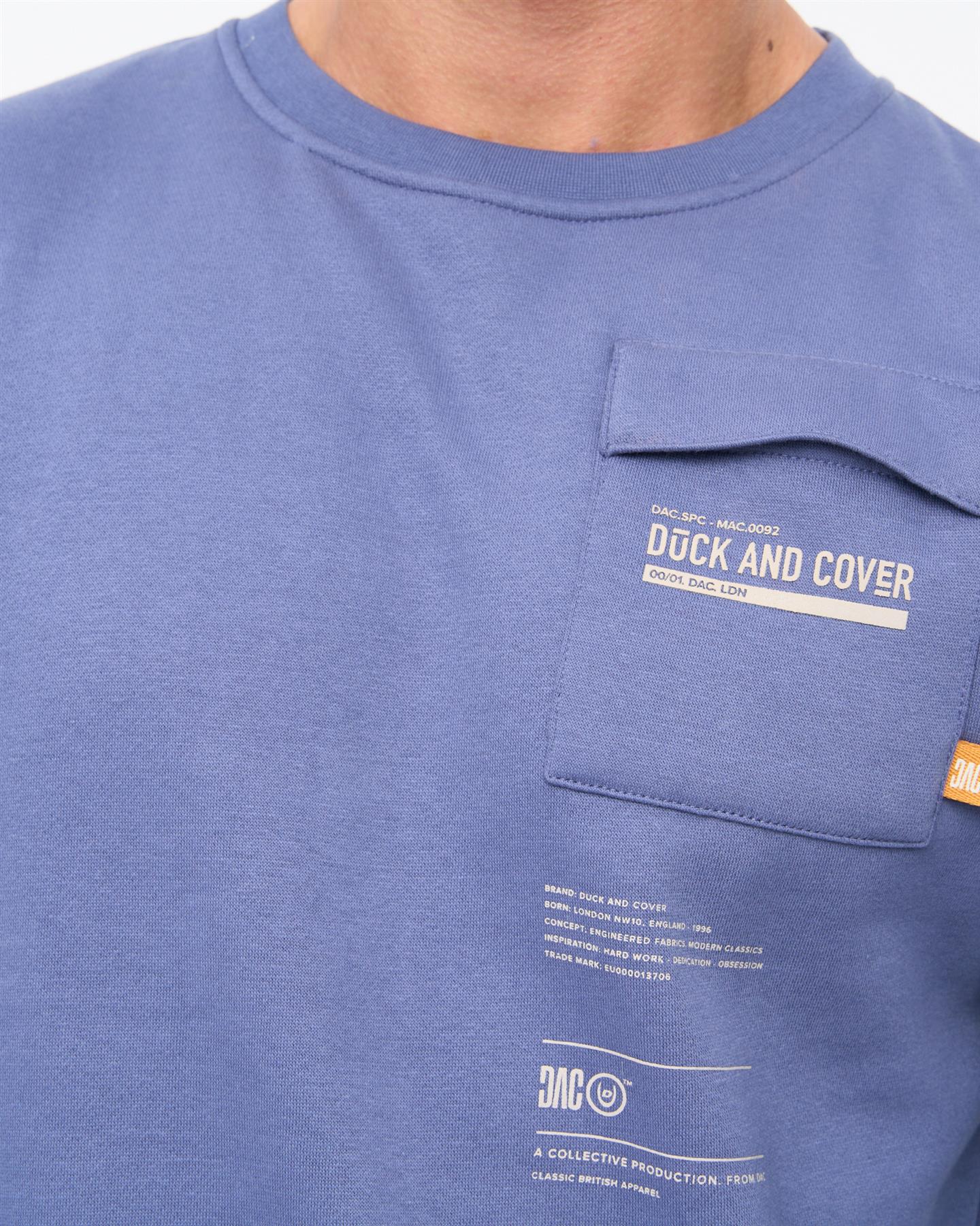 Mens Applewood Crew Sweat Denim Blue