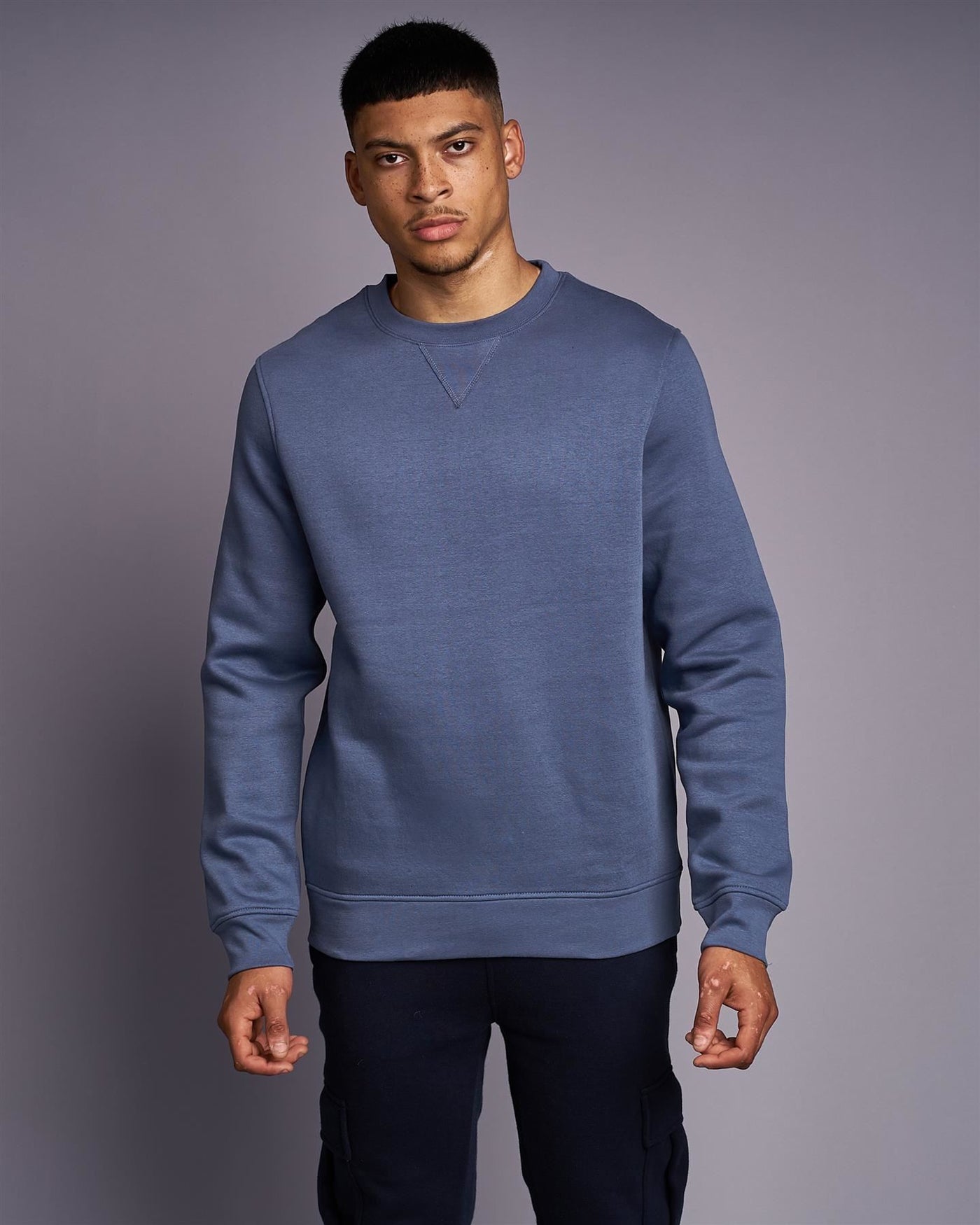 Mens Cranwood Crew Sweat Bearing Sea Blue