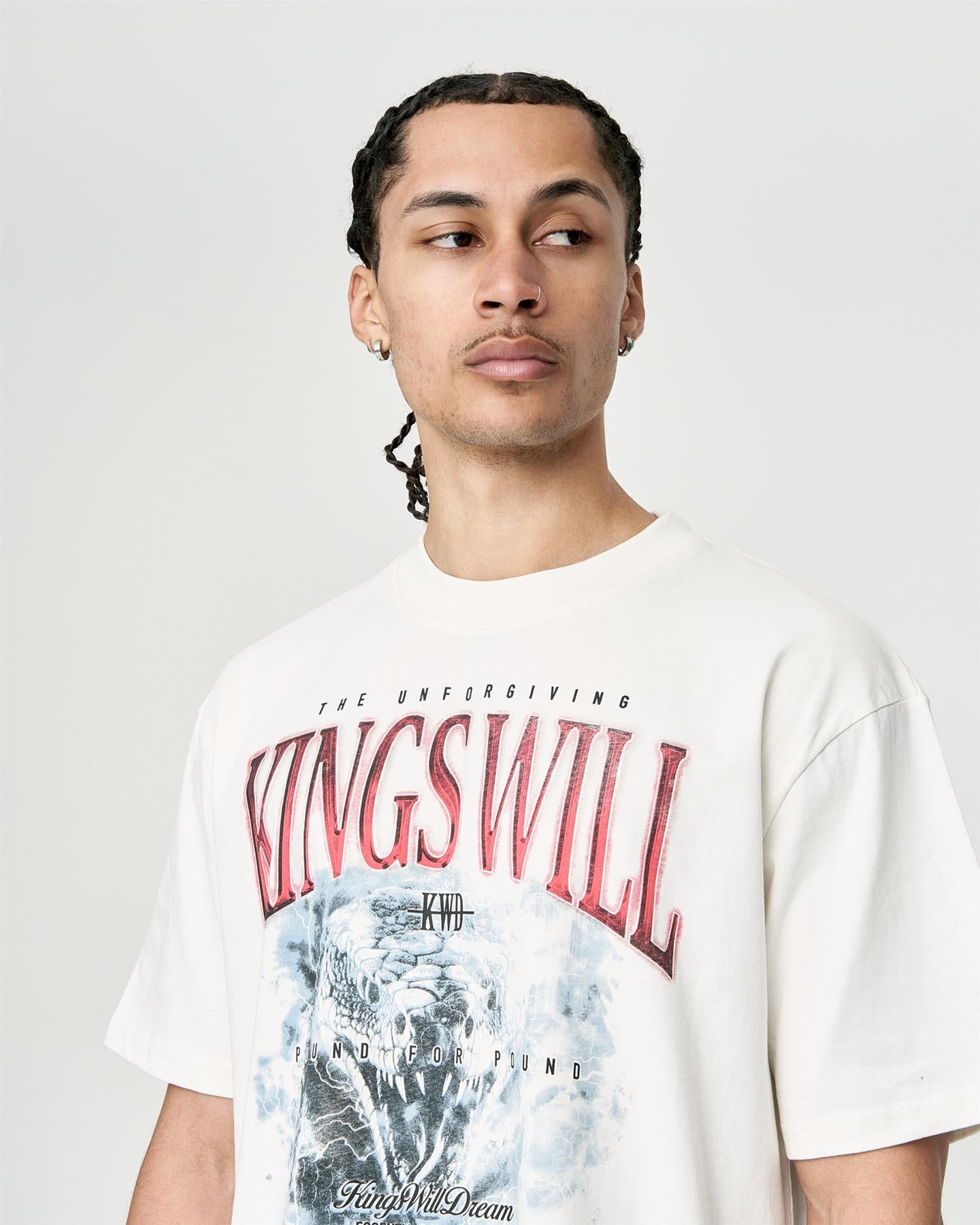 Mens Studio Snake Eyes T-Shirt Off White