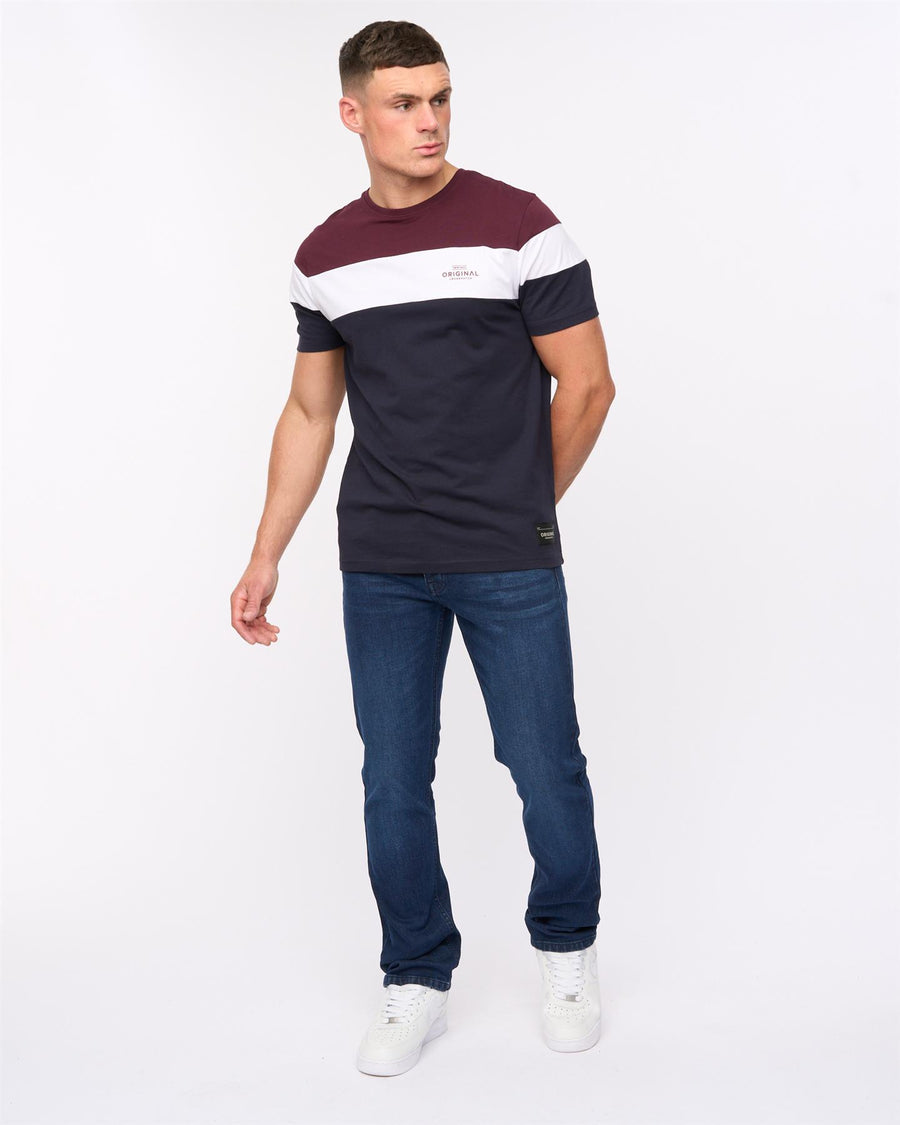 Crosshatch Mens Malcolm Slim Fit Jeans Dark Wash