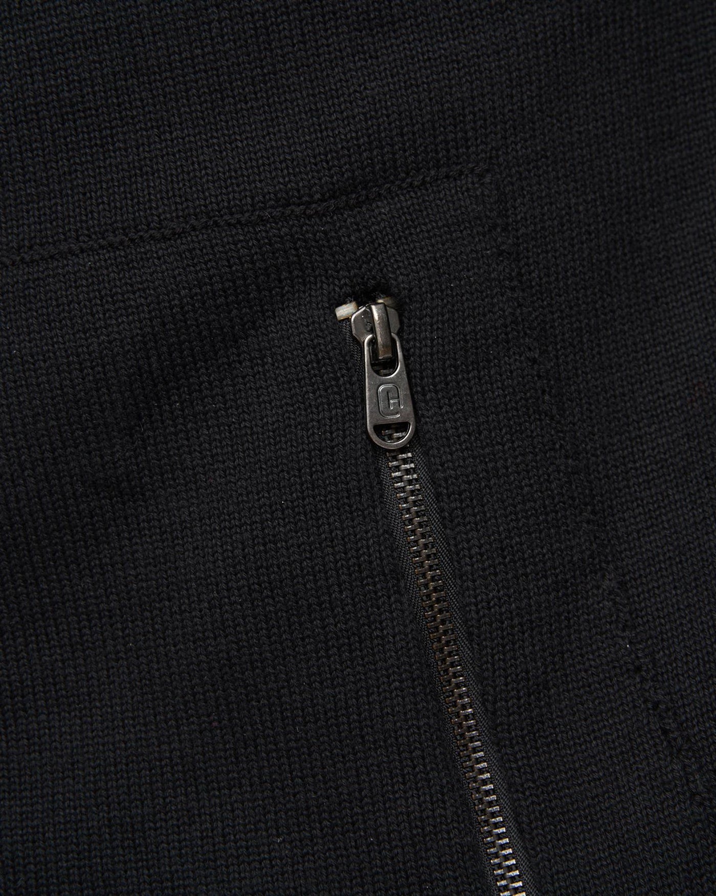 Mens Birchin Zip Thru Knit Black