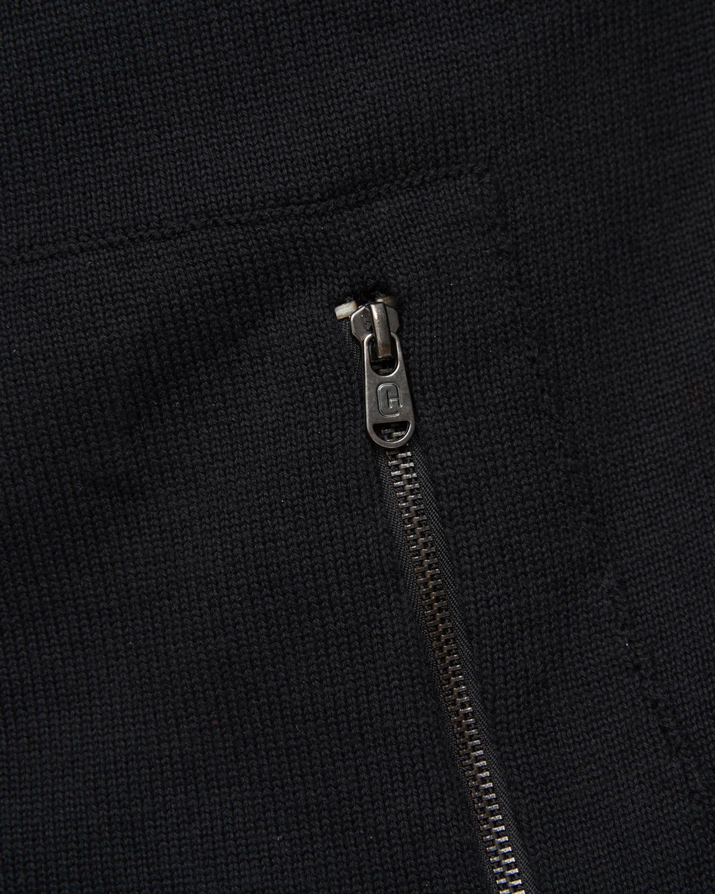 Mens Birchin Zip Thru Knit Black