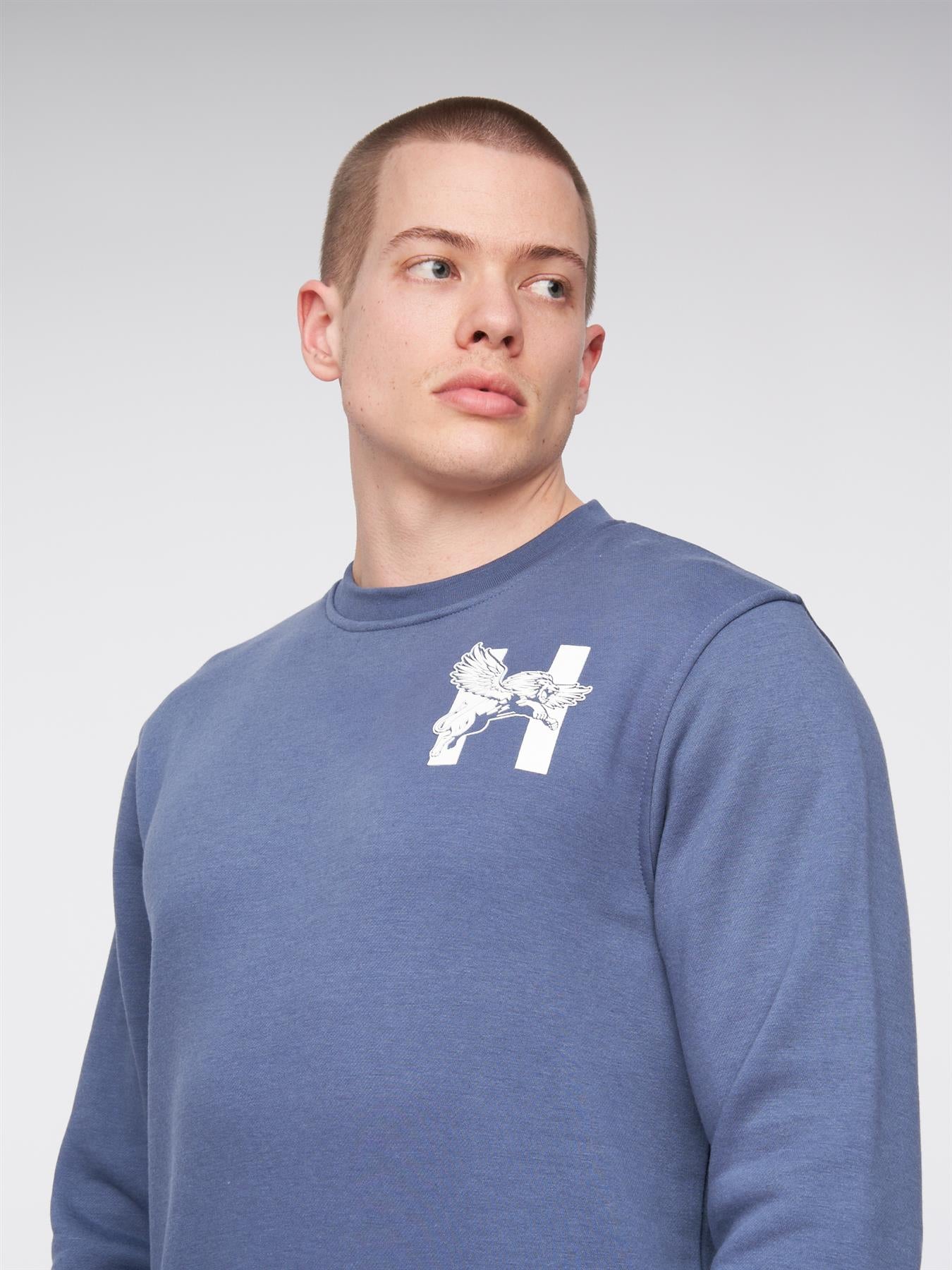 Mens Moorehen Crew Sweat Deep Blue