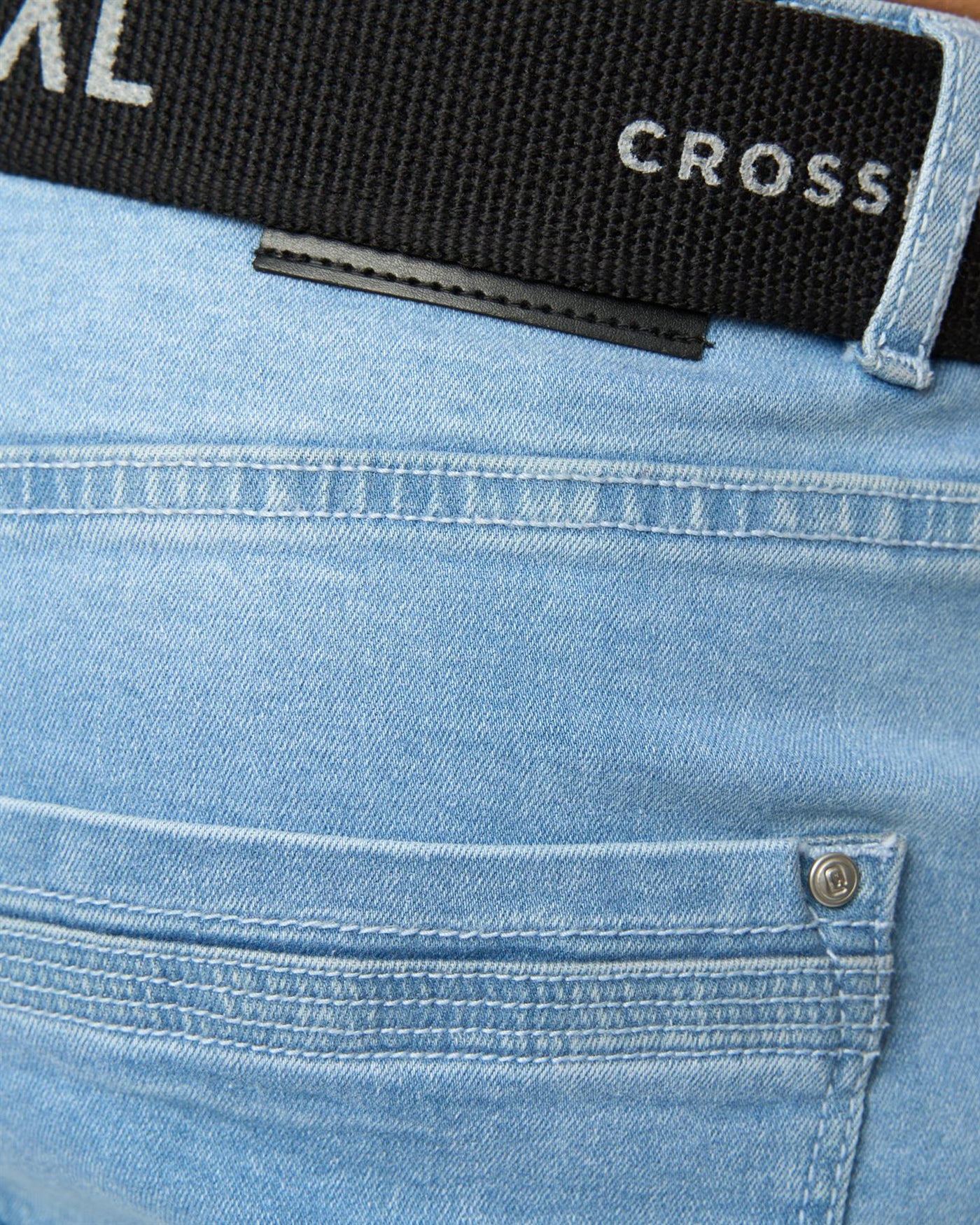 Mens Youlgreeve Belted Denim Shorts Light Wash