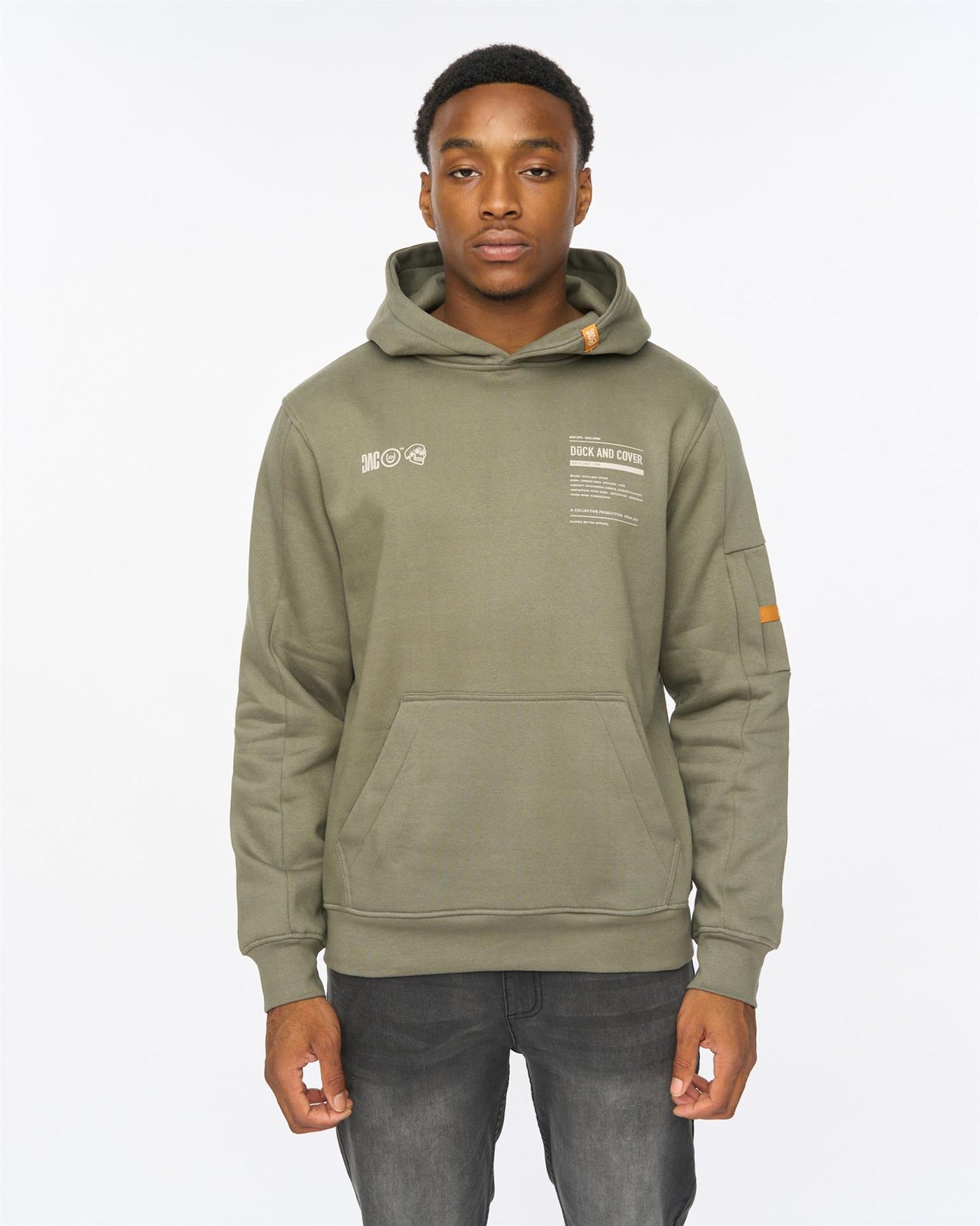 Mens Skullmatic Hoodie Dark Olive