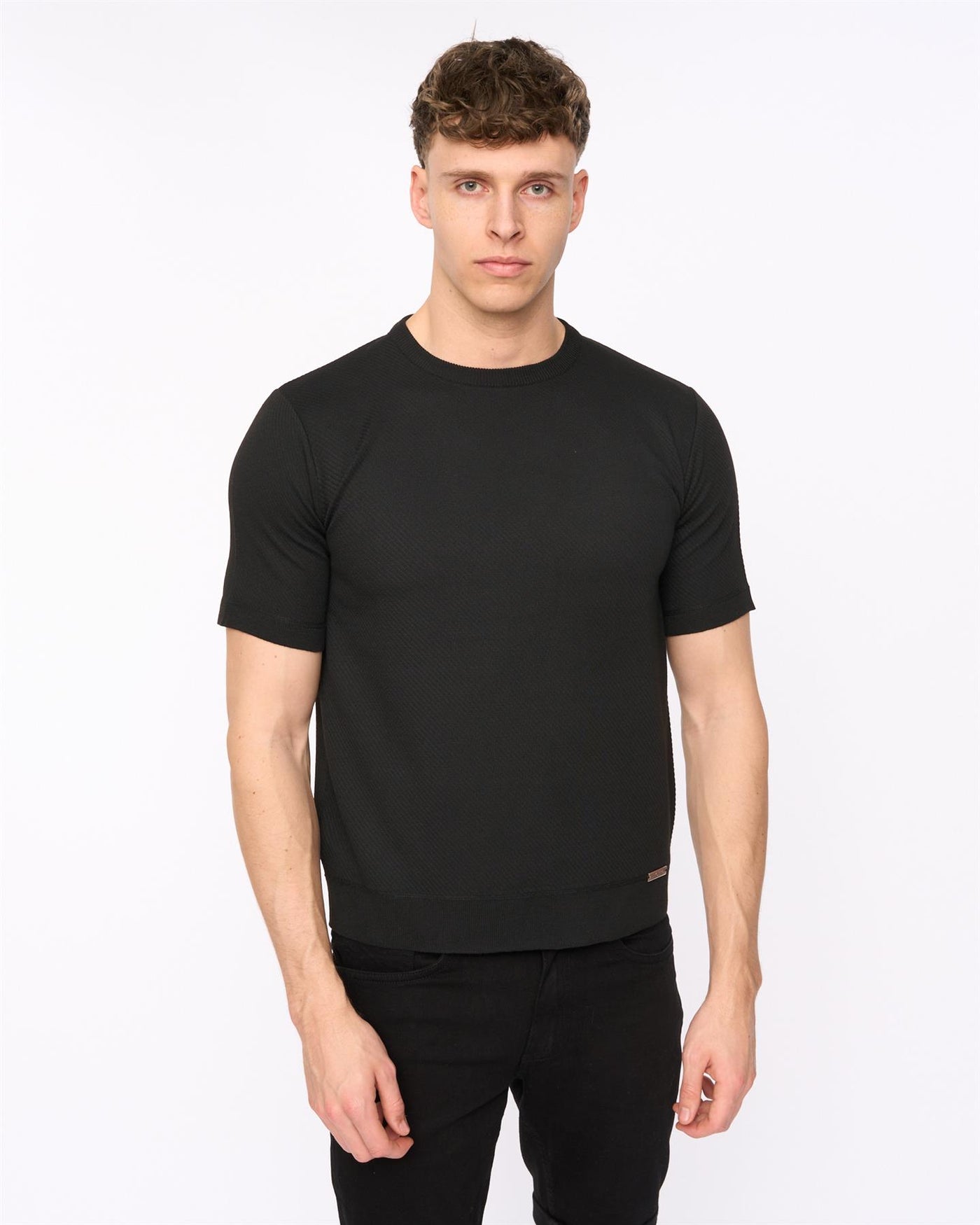 Mens Marvela Knit T-Shirt Black