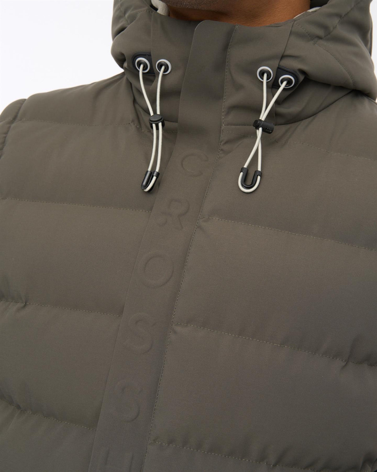 Mens Kampleys Embossed Gilet Deep Olive