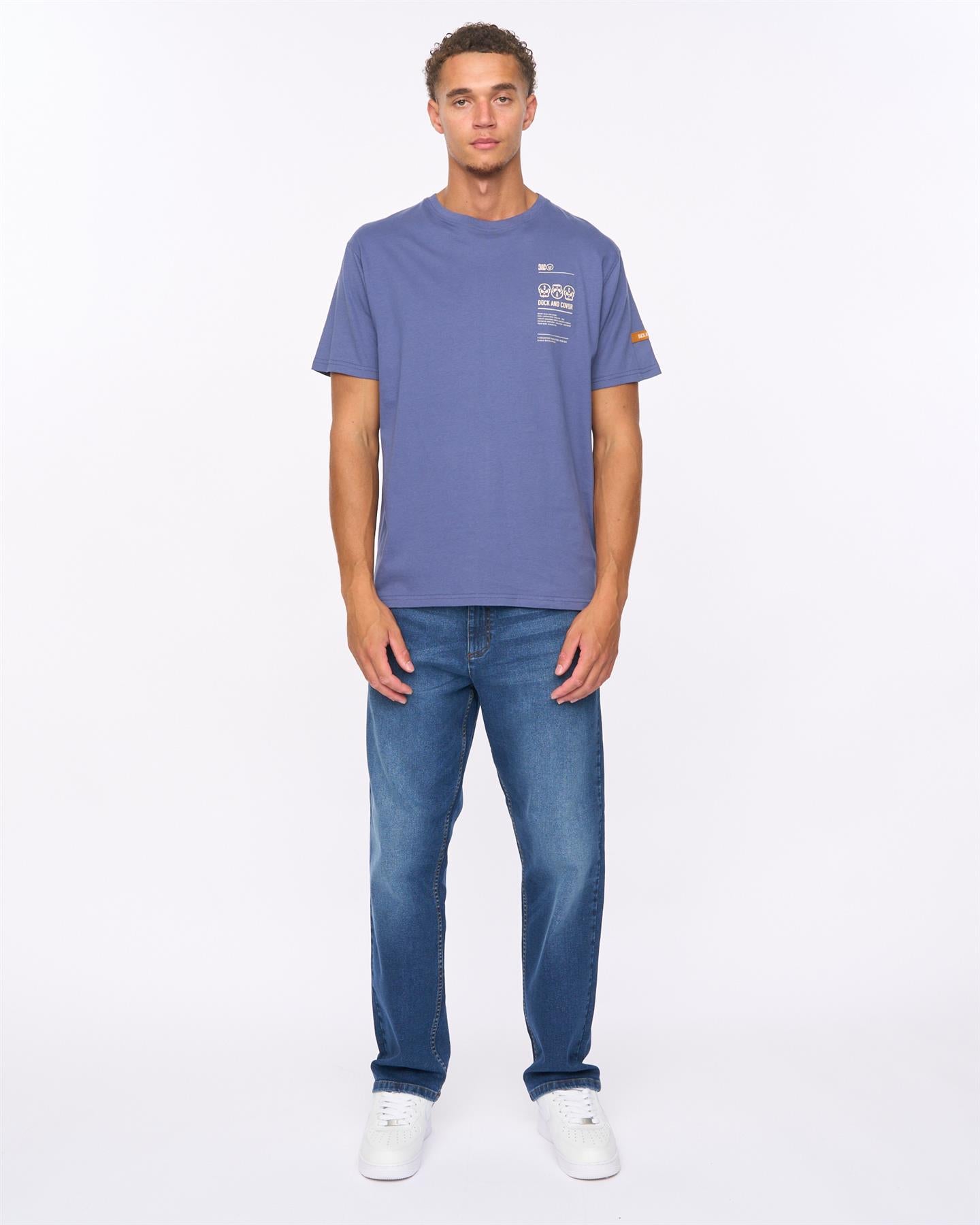 Mens Cramptone T-Shirt Denim Blue