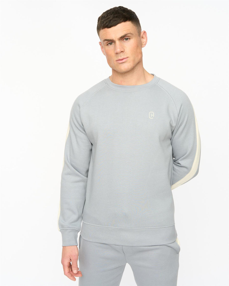Mens Cresswill Crew Sweat Steel Blue