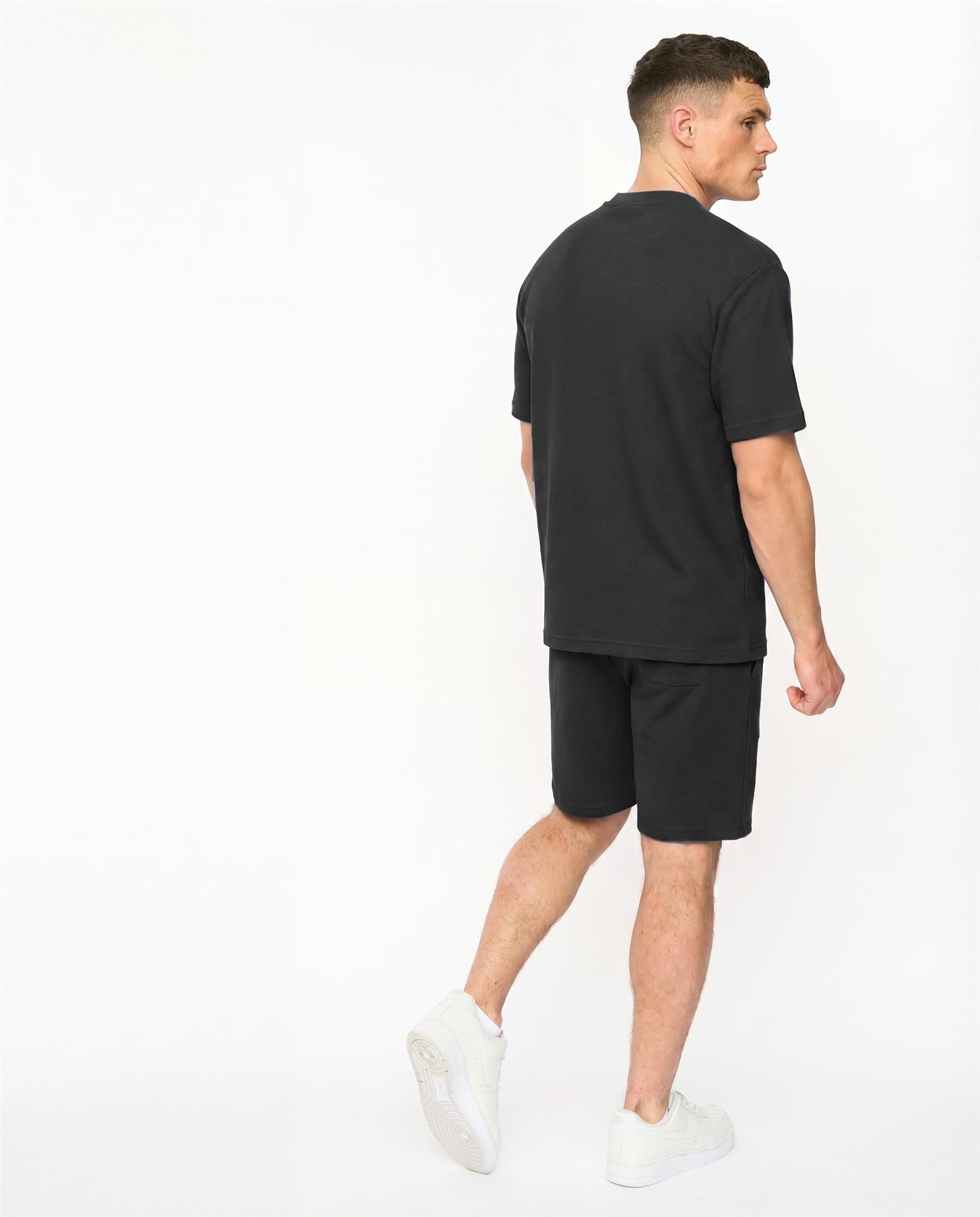 Mens Hartlay T-Shirt & Shorts Set Black