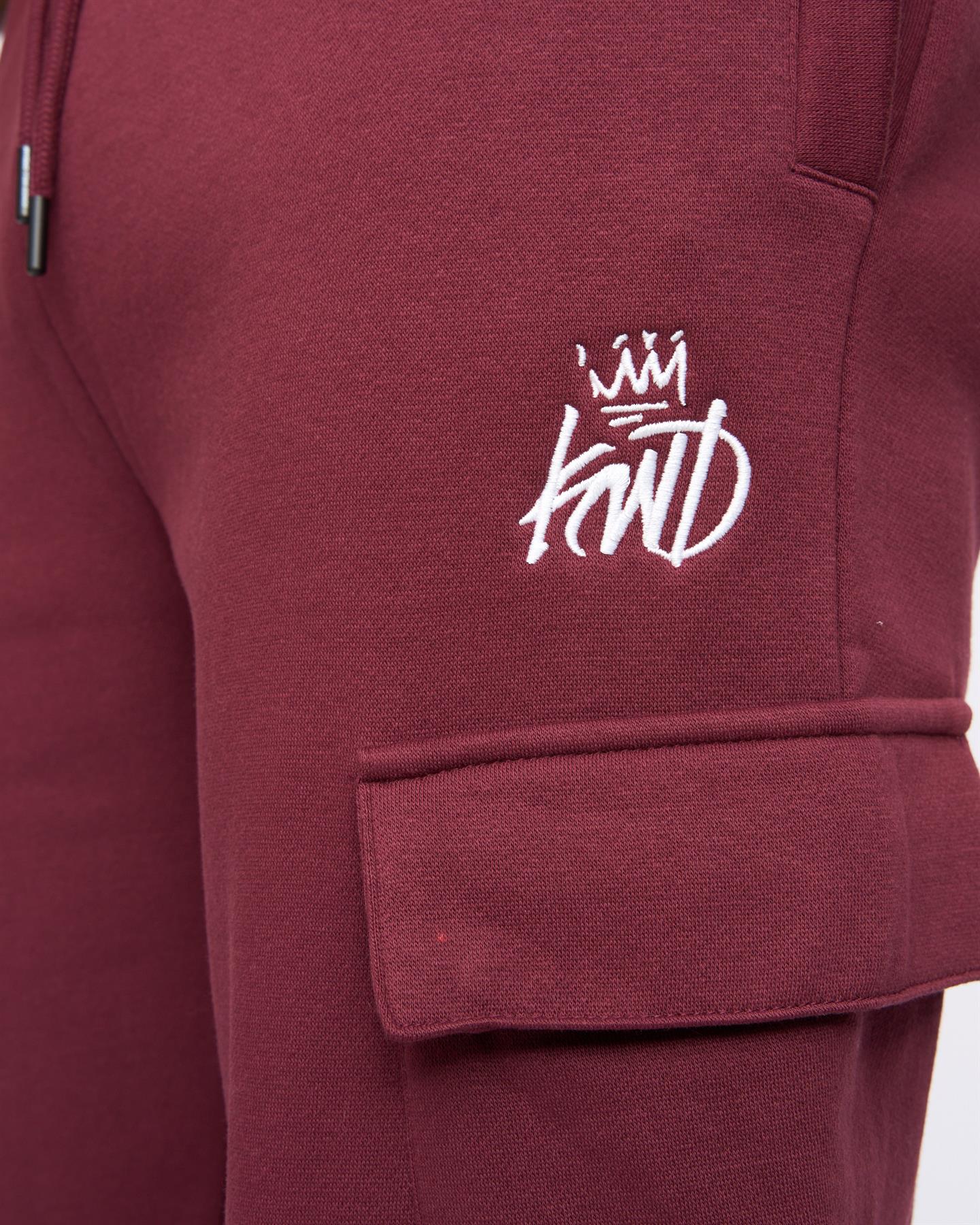 Mens Crosby Cargo Joggers Burgundy