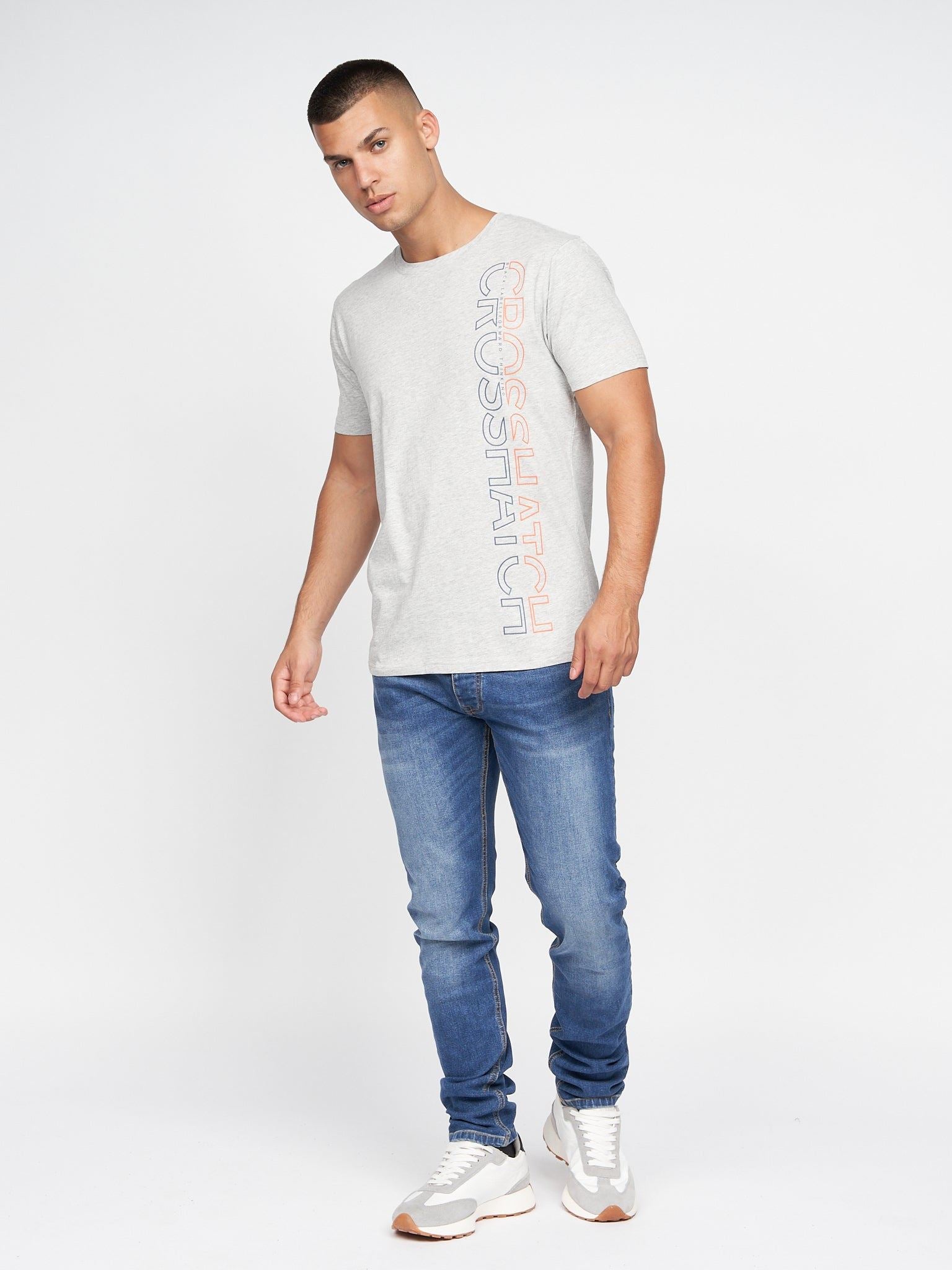 Cramtar T-Shirt 2pk Navy/Grey Marl
