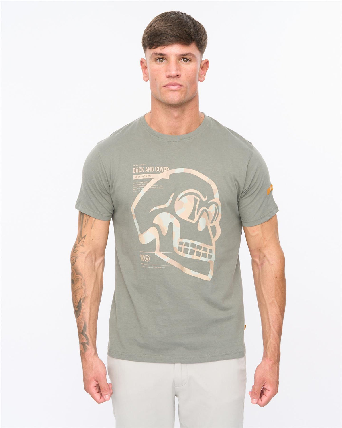 Mens Skullmatic T-Shirt Dark Olive