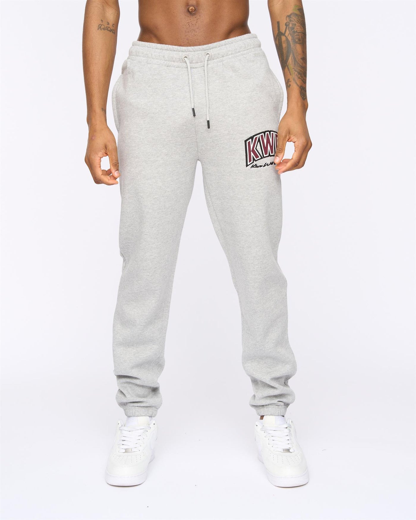 Mens Kingdome Joggers Grey Marl