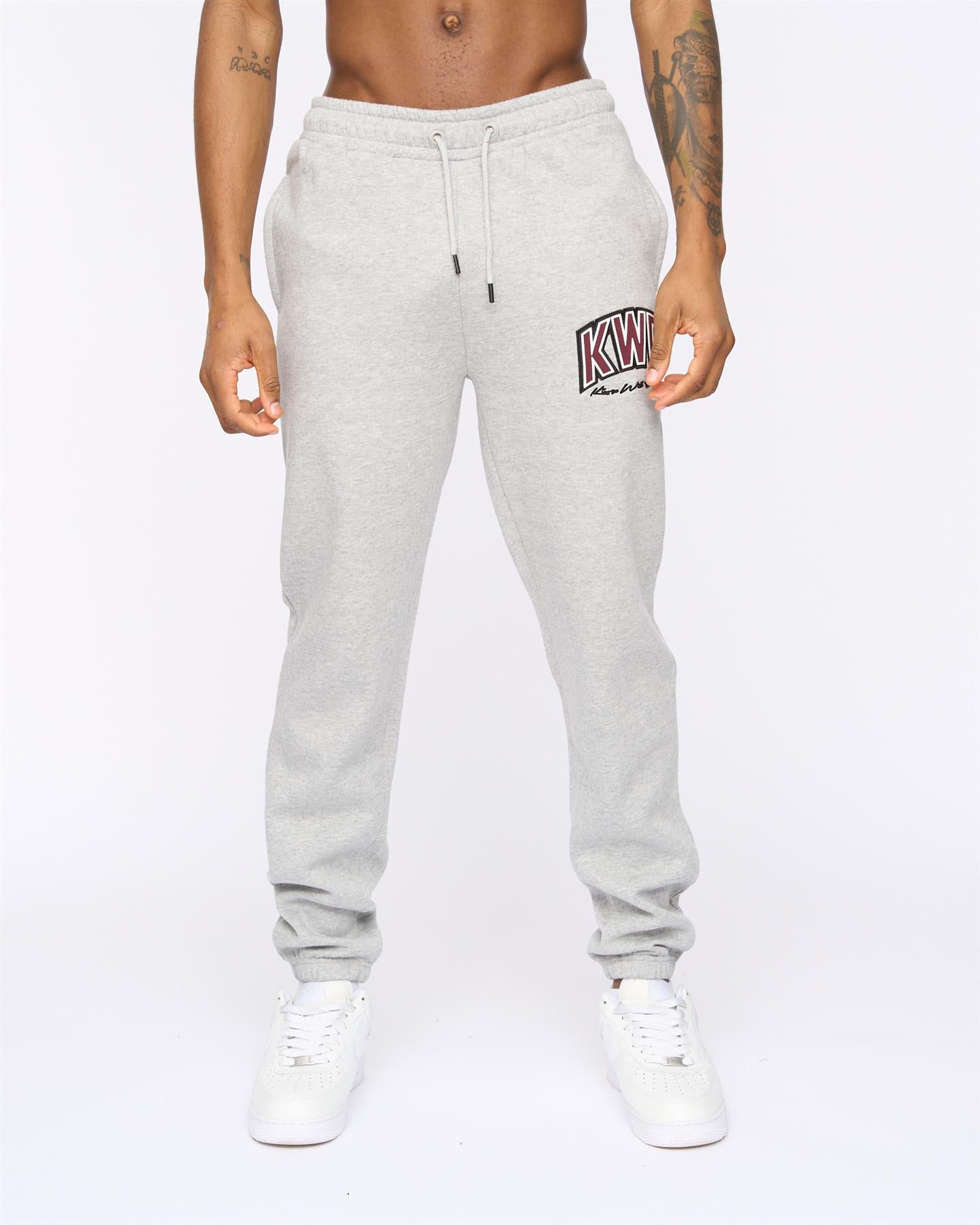 Mens Kingdome Joggers Grey Marl