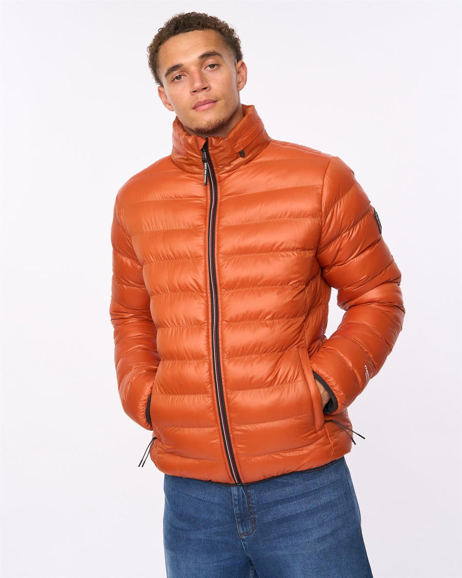 Mens Shemmy Two Quilted Jacket Orange