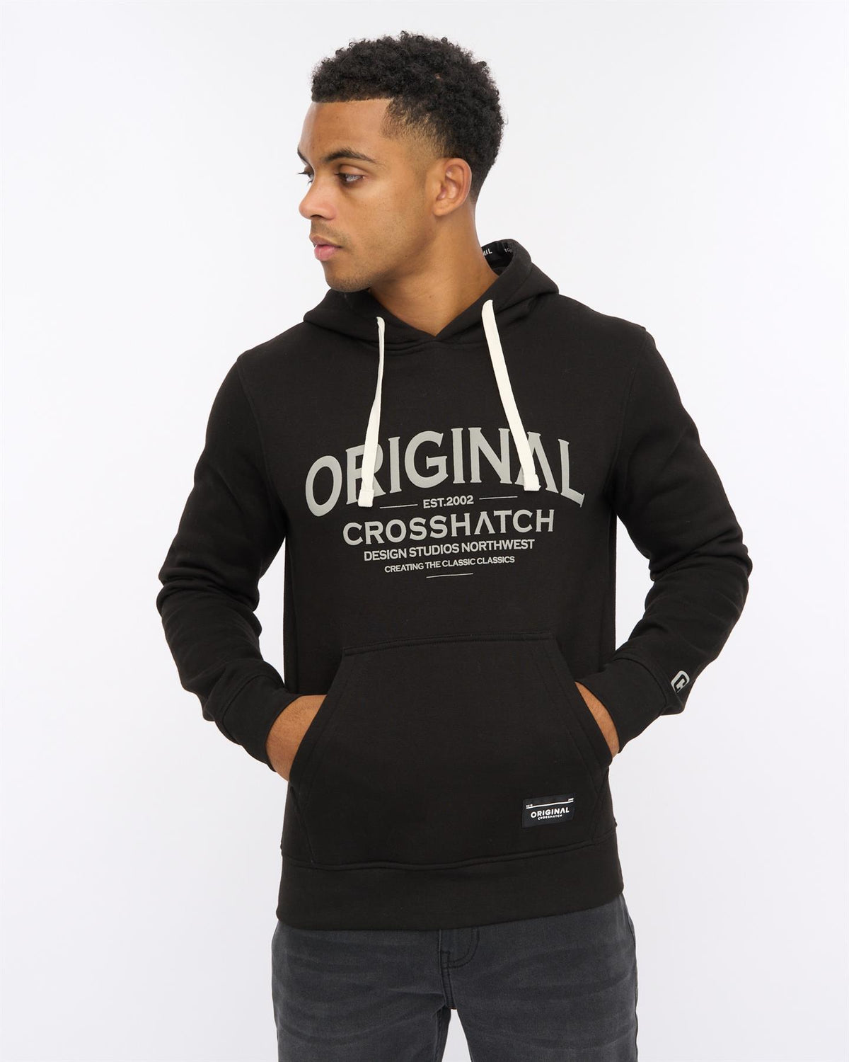 Mens Vintarge Hoodie Black