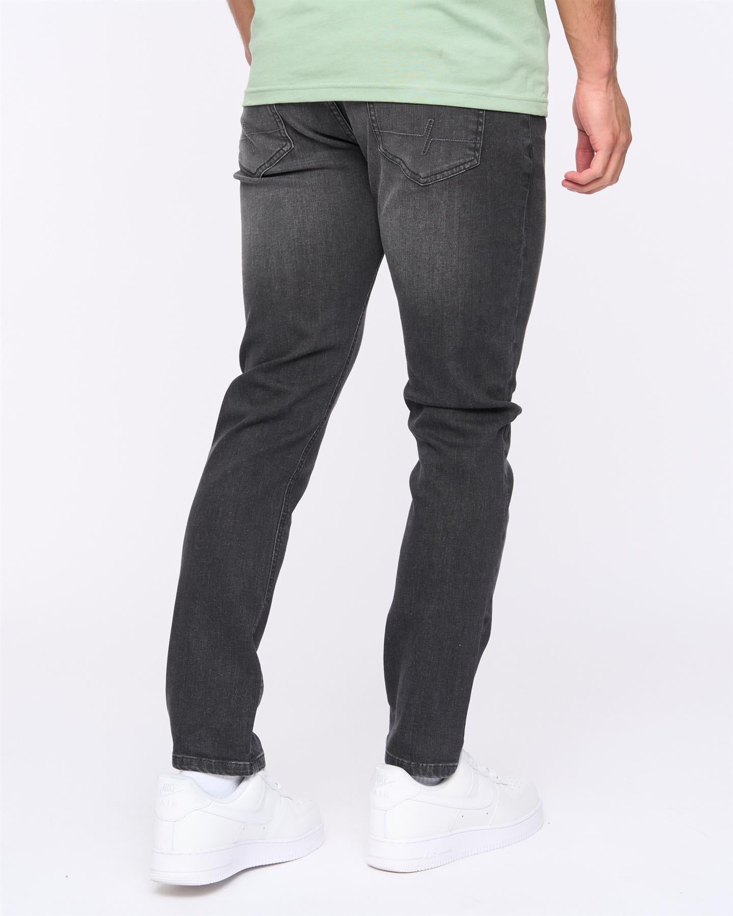 Mens Craze Comfort Fit Jeans Charcoal