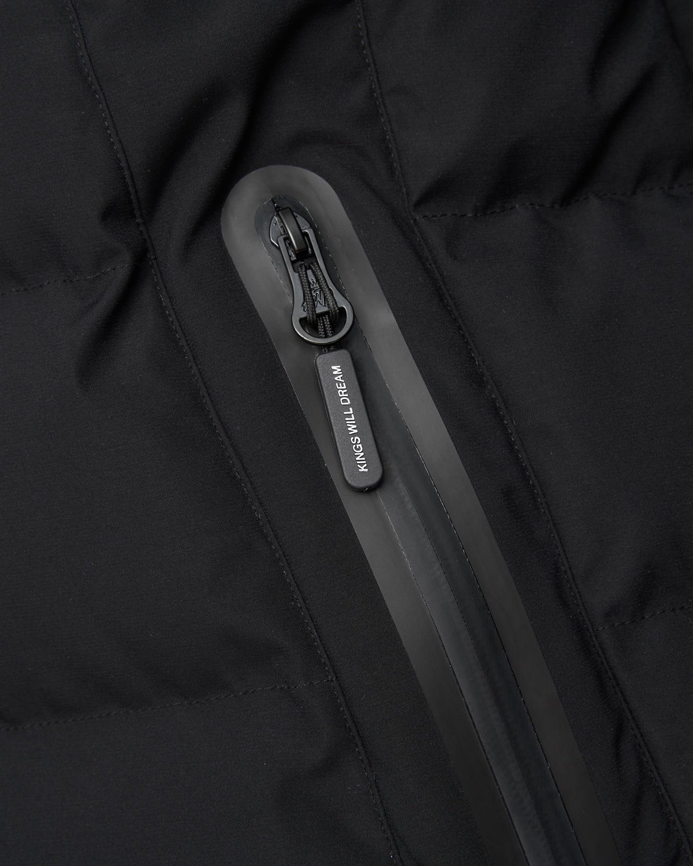 Mens Fractioned Puffer Jacket Black