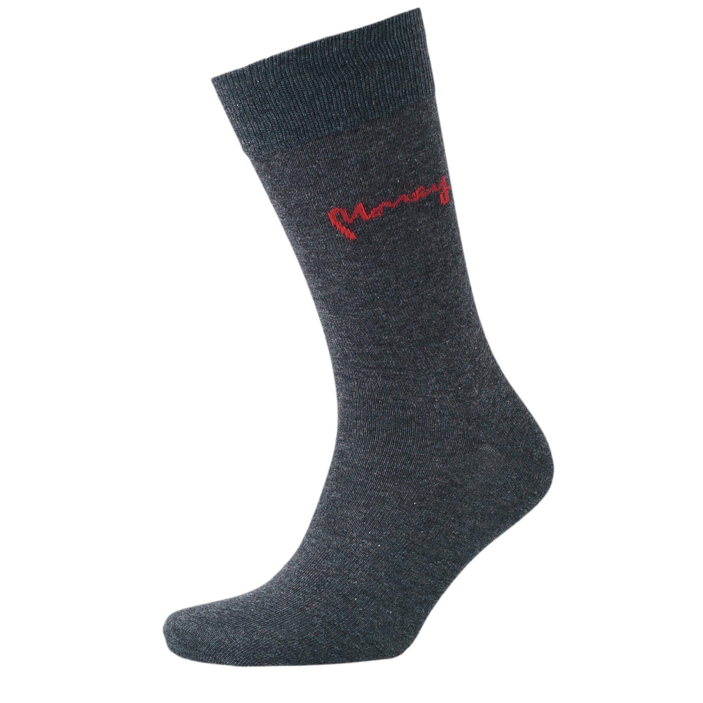 Mens Sig Line Socks 3pk - Black Assorted
