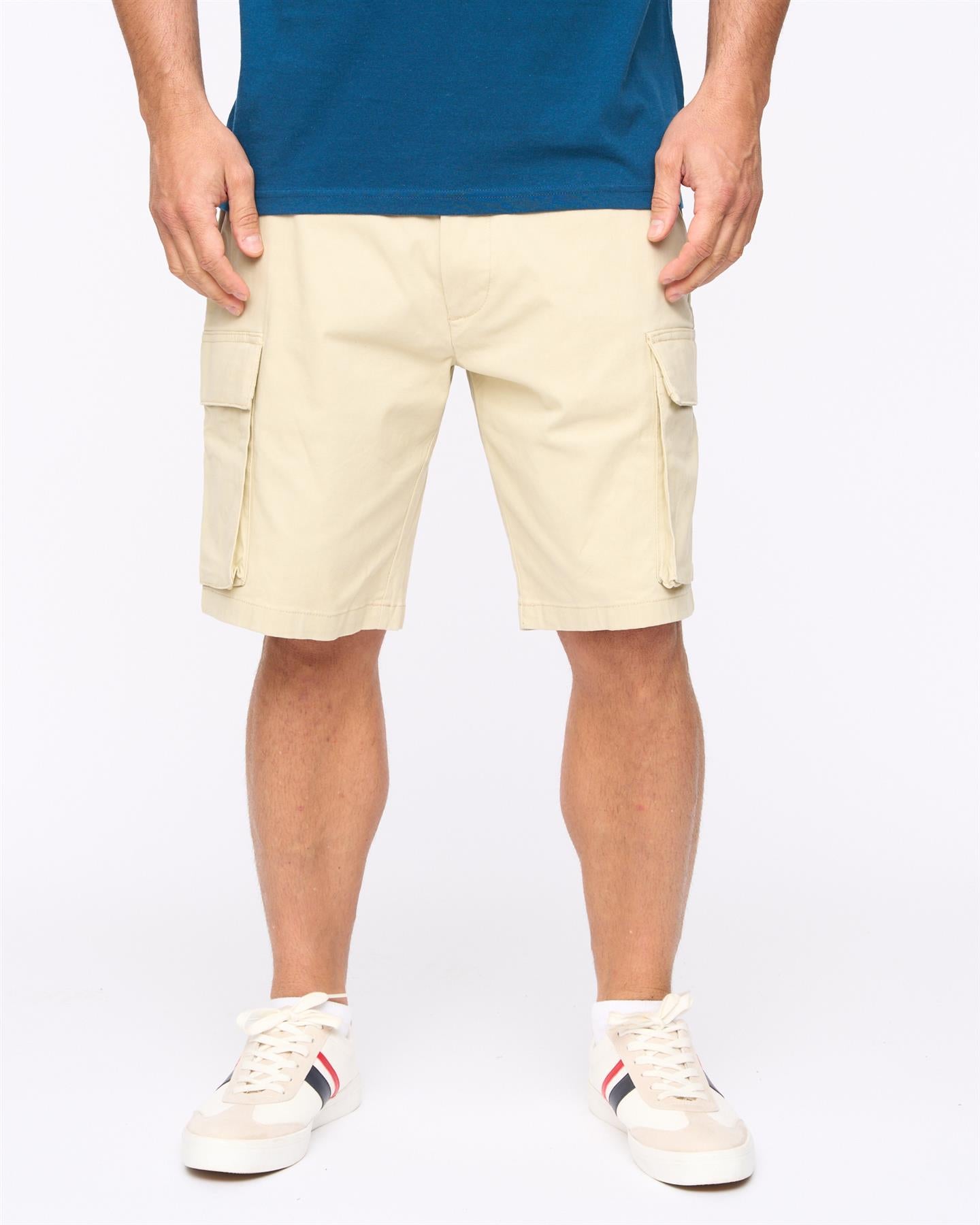 Mens Seaford Cargo Shorts Stone