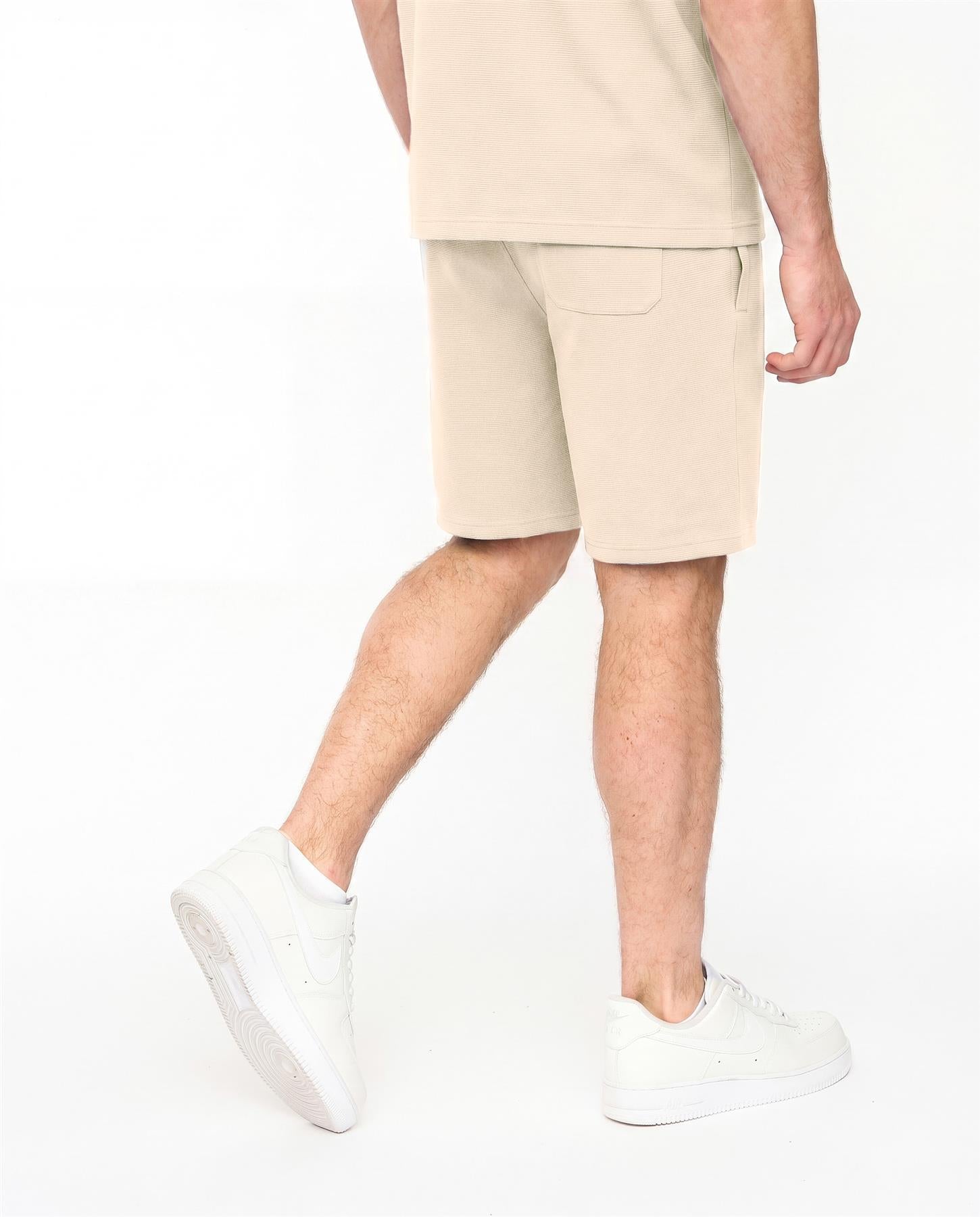 Mens Hartlay T-Shirt & Shorts Set Neutral