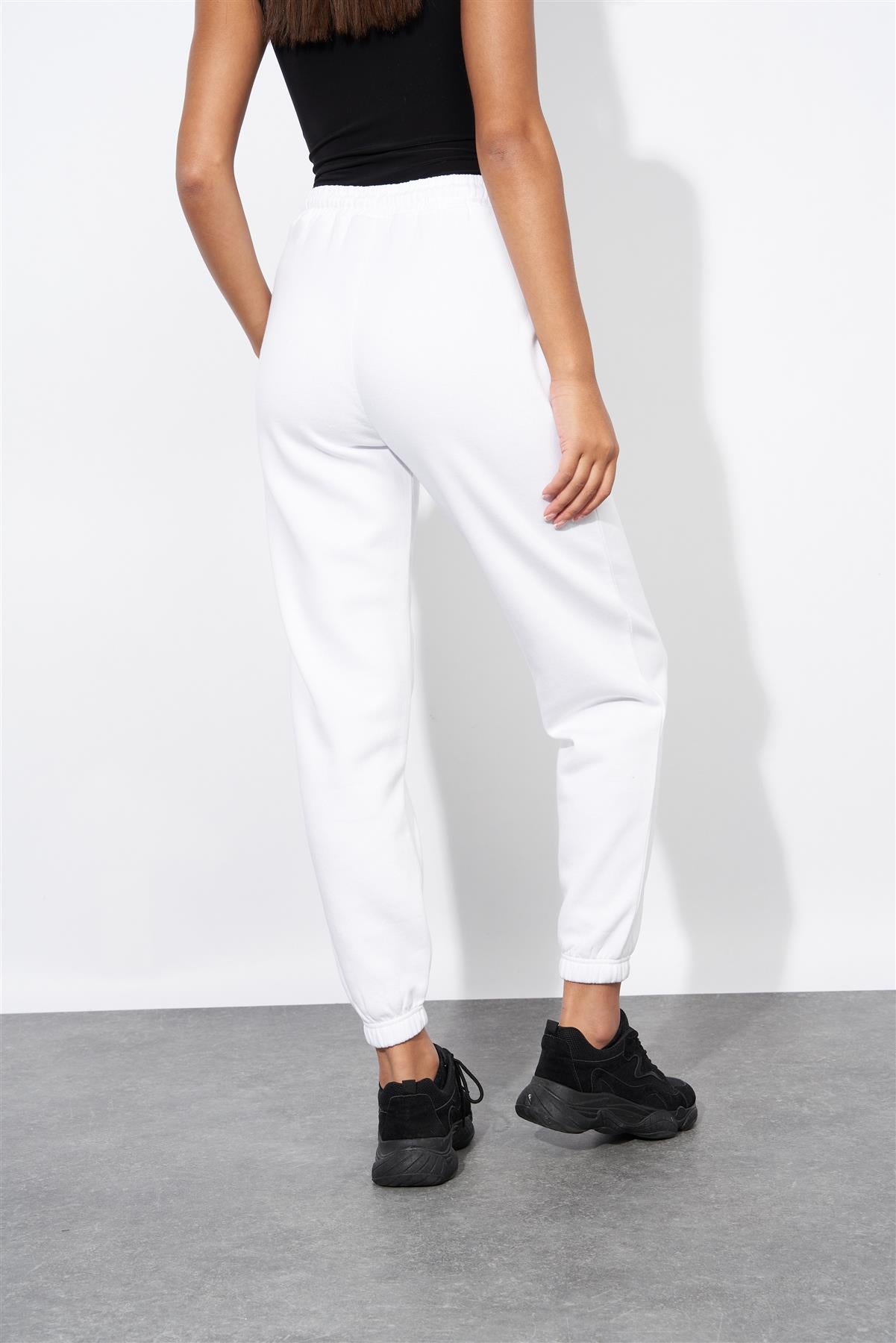 Ladies Lily Lane Daleyza Joggers White