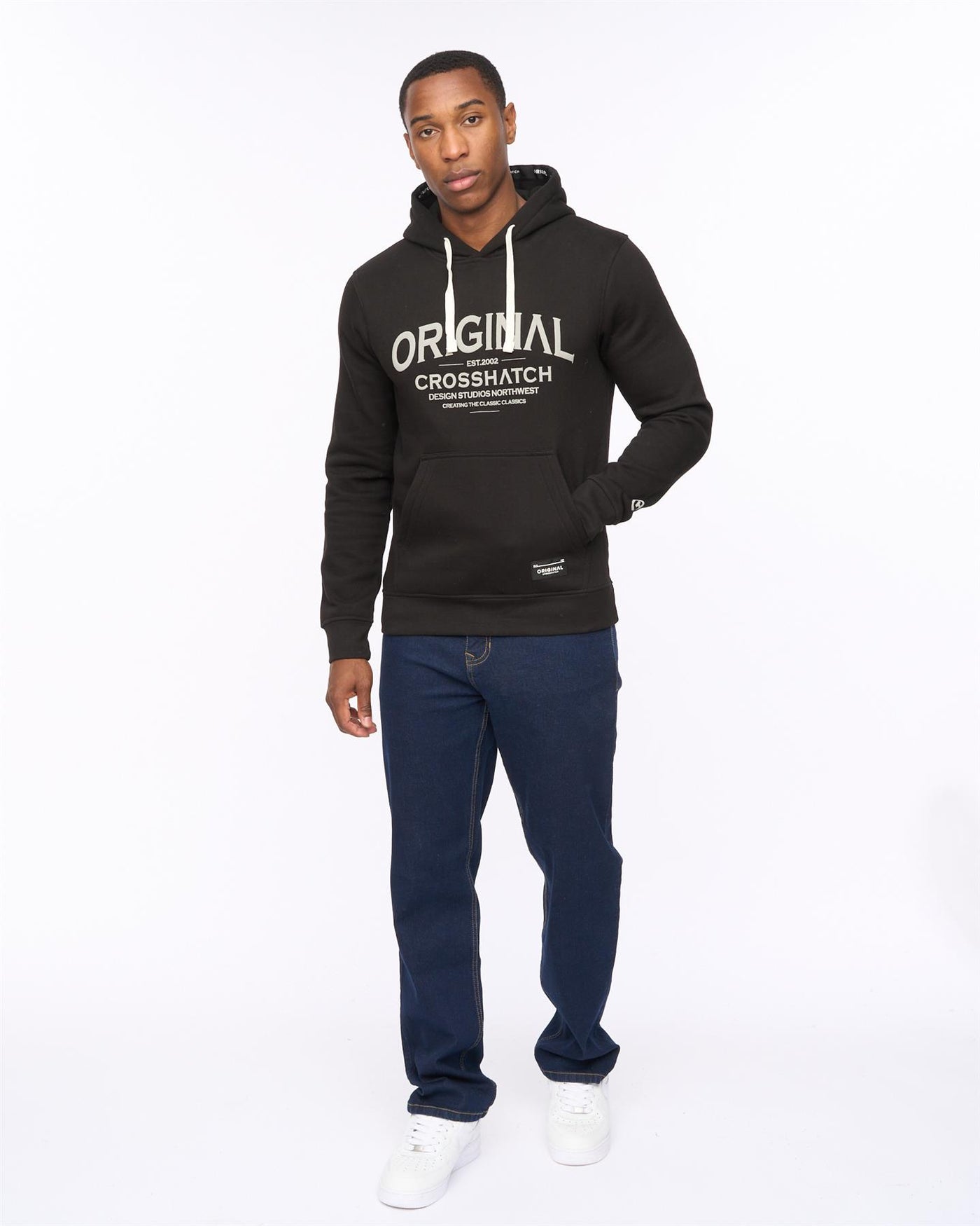 Mens Vintarge Hoodie Black