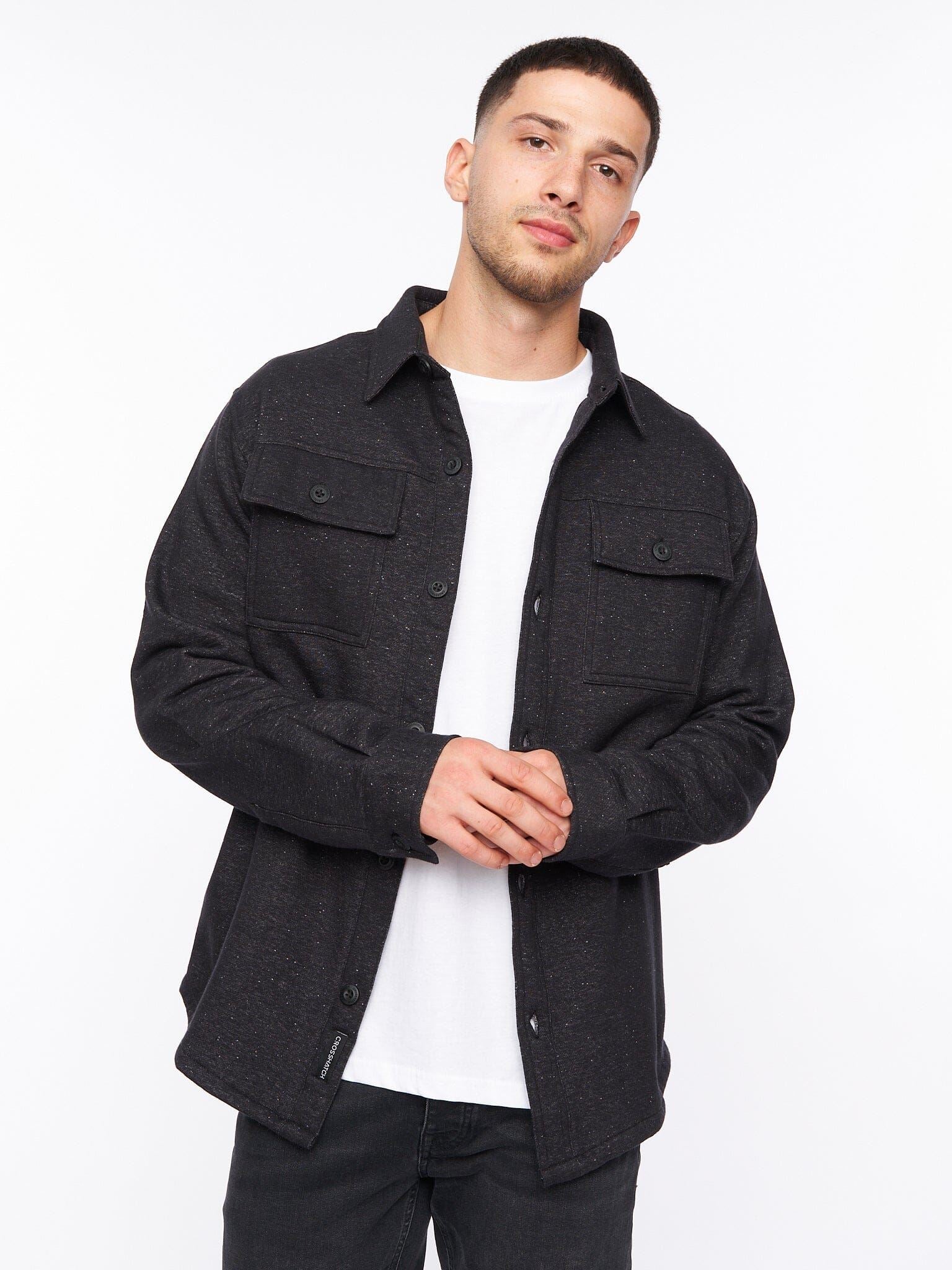 Dakari Fleece Overshirt Charcoal