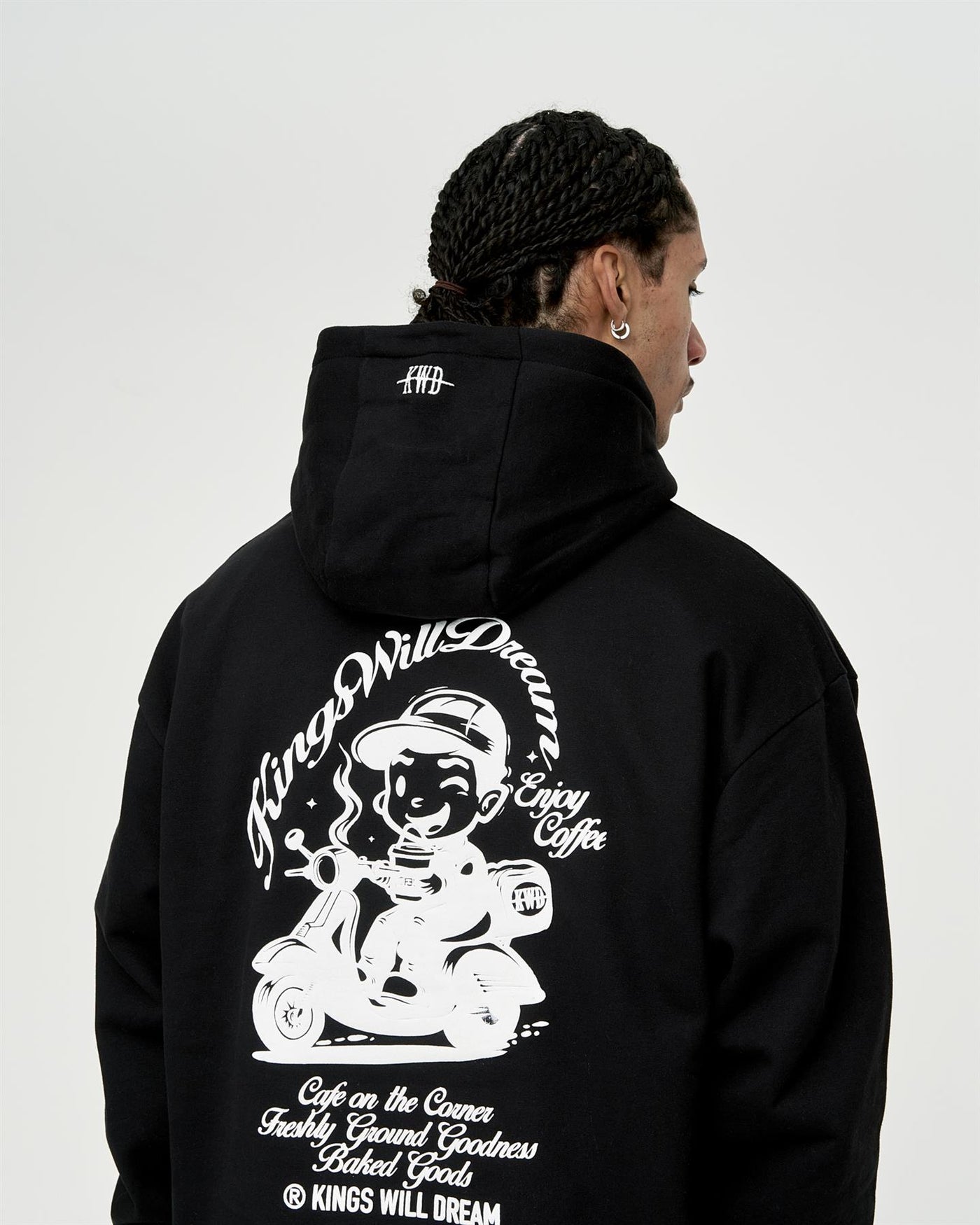 Mens Studio Cafe Boy Hoodie Black