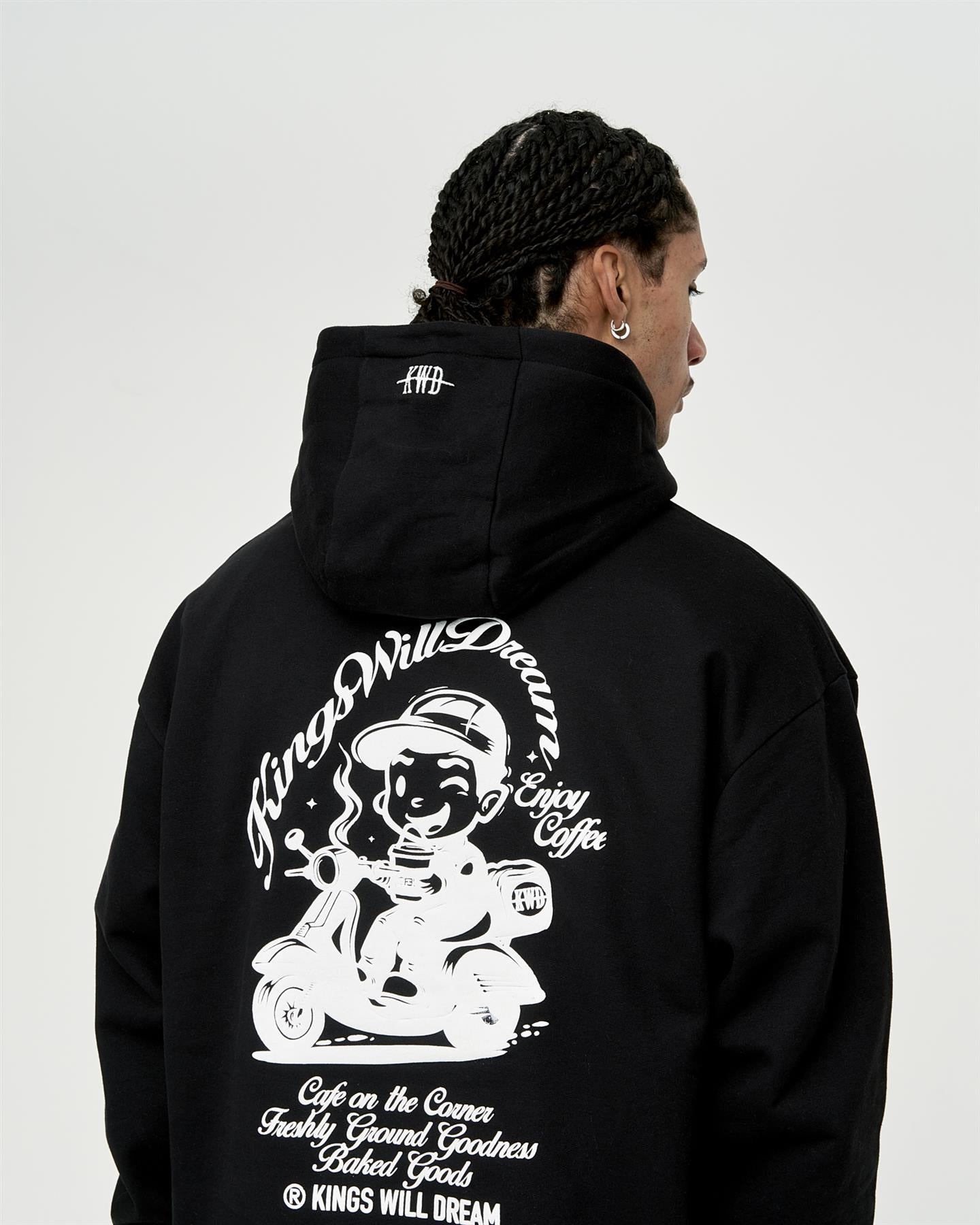 Mens Studio Cafe Boy Hoodie Black
