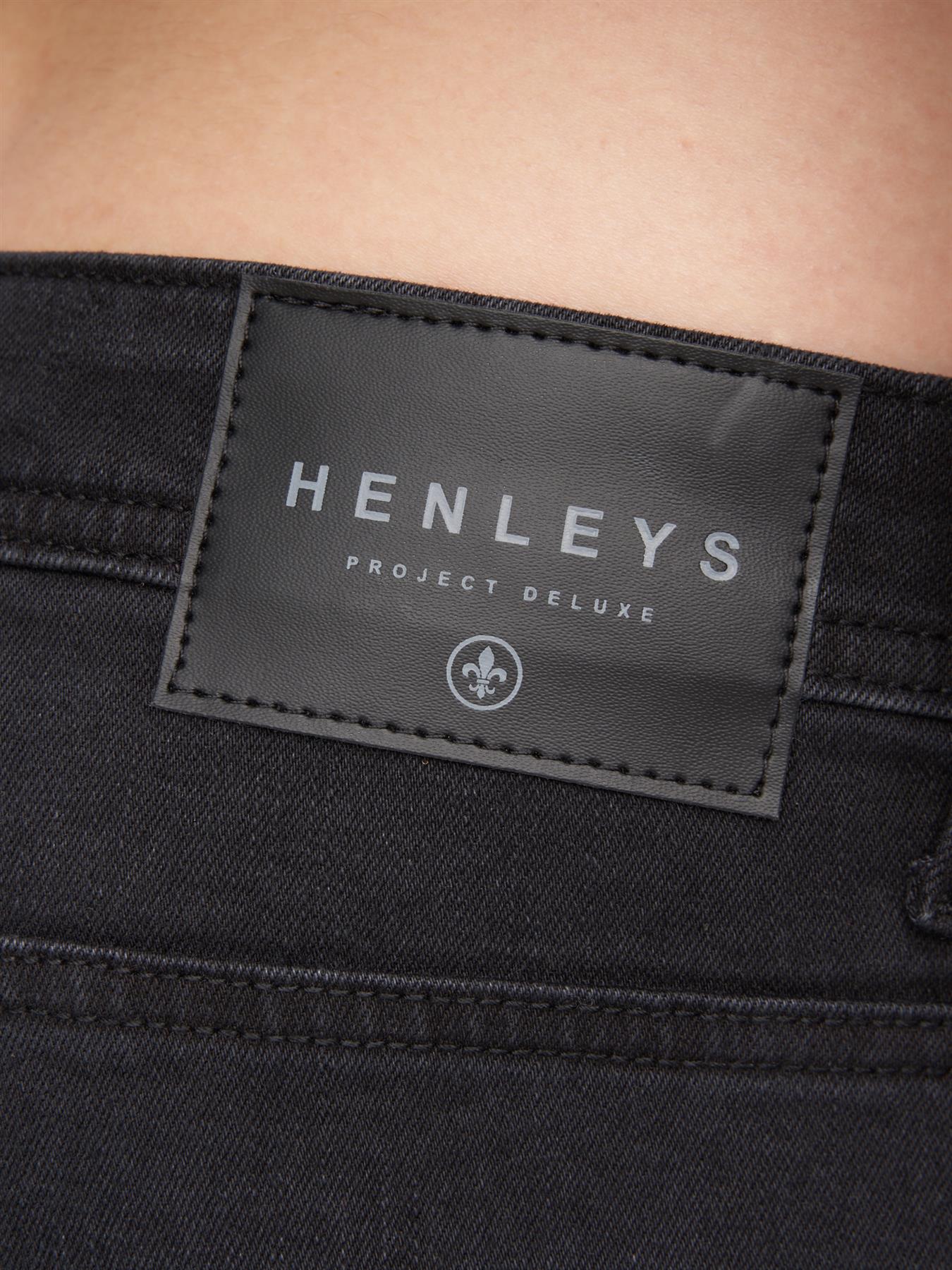 Mens Flex Denim Shorts Black Wash