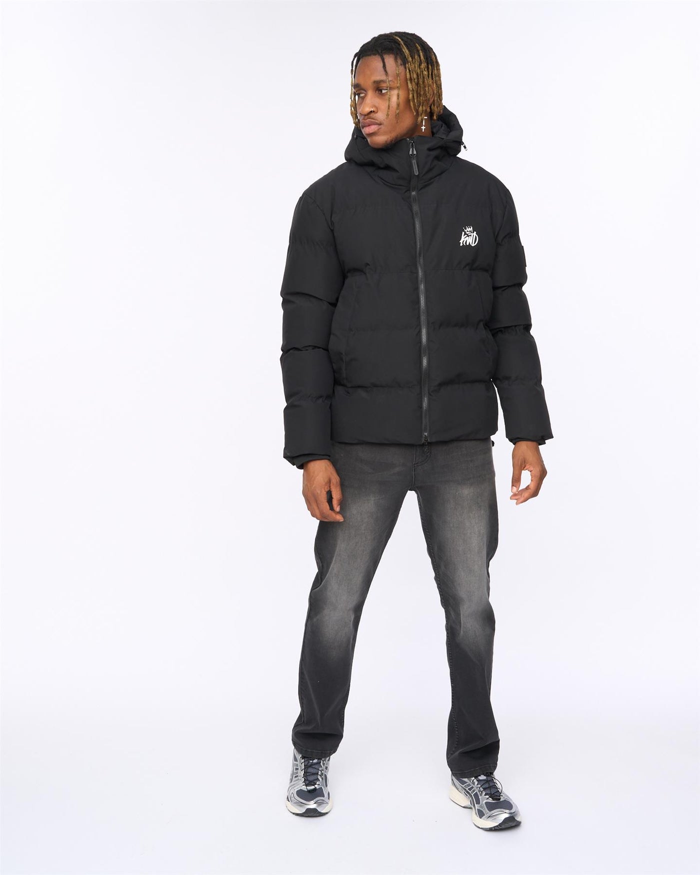Mens Nahjo Puffer Jacket Black