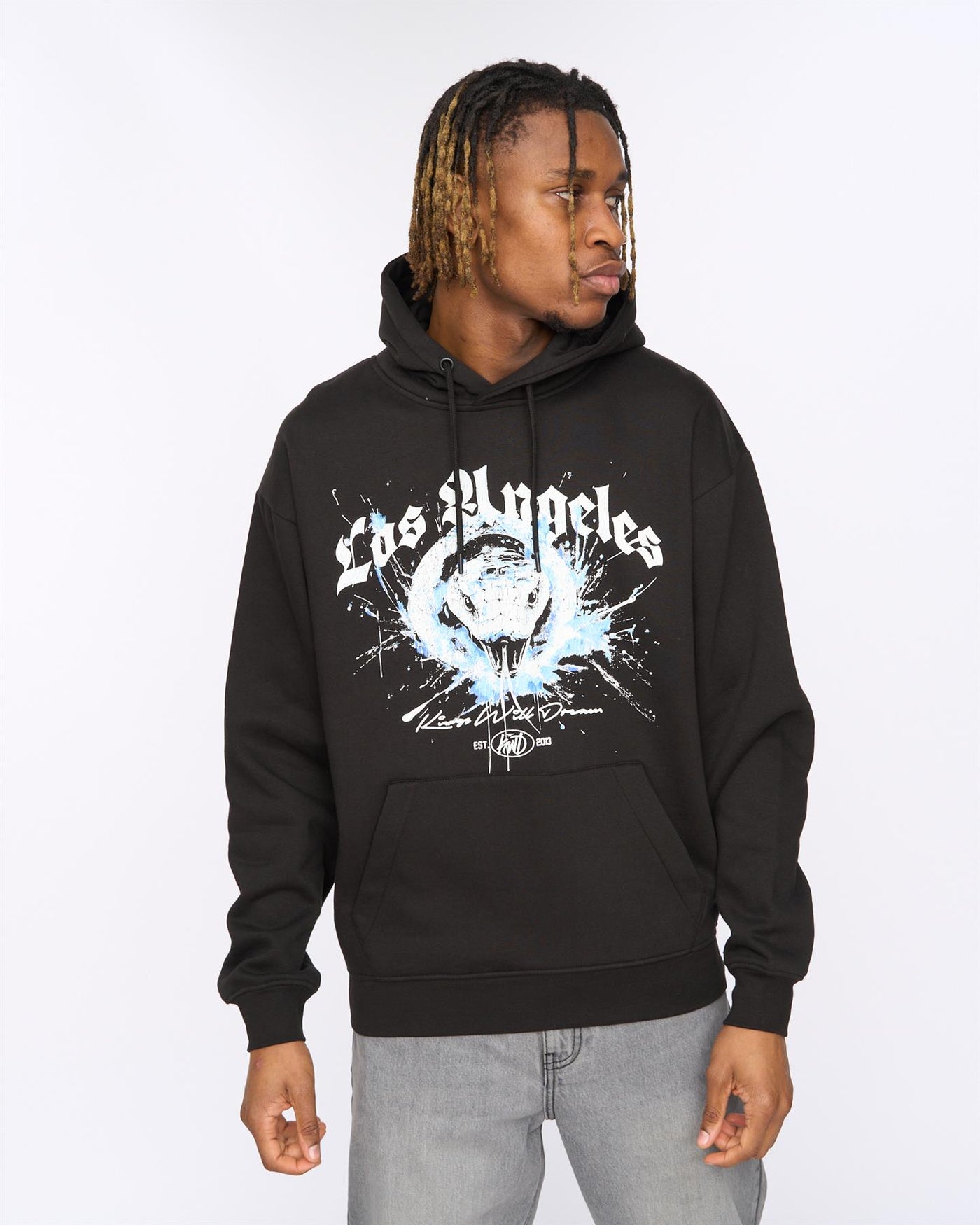 Mens Snakered Hoodie Black