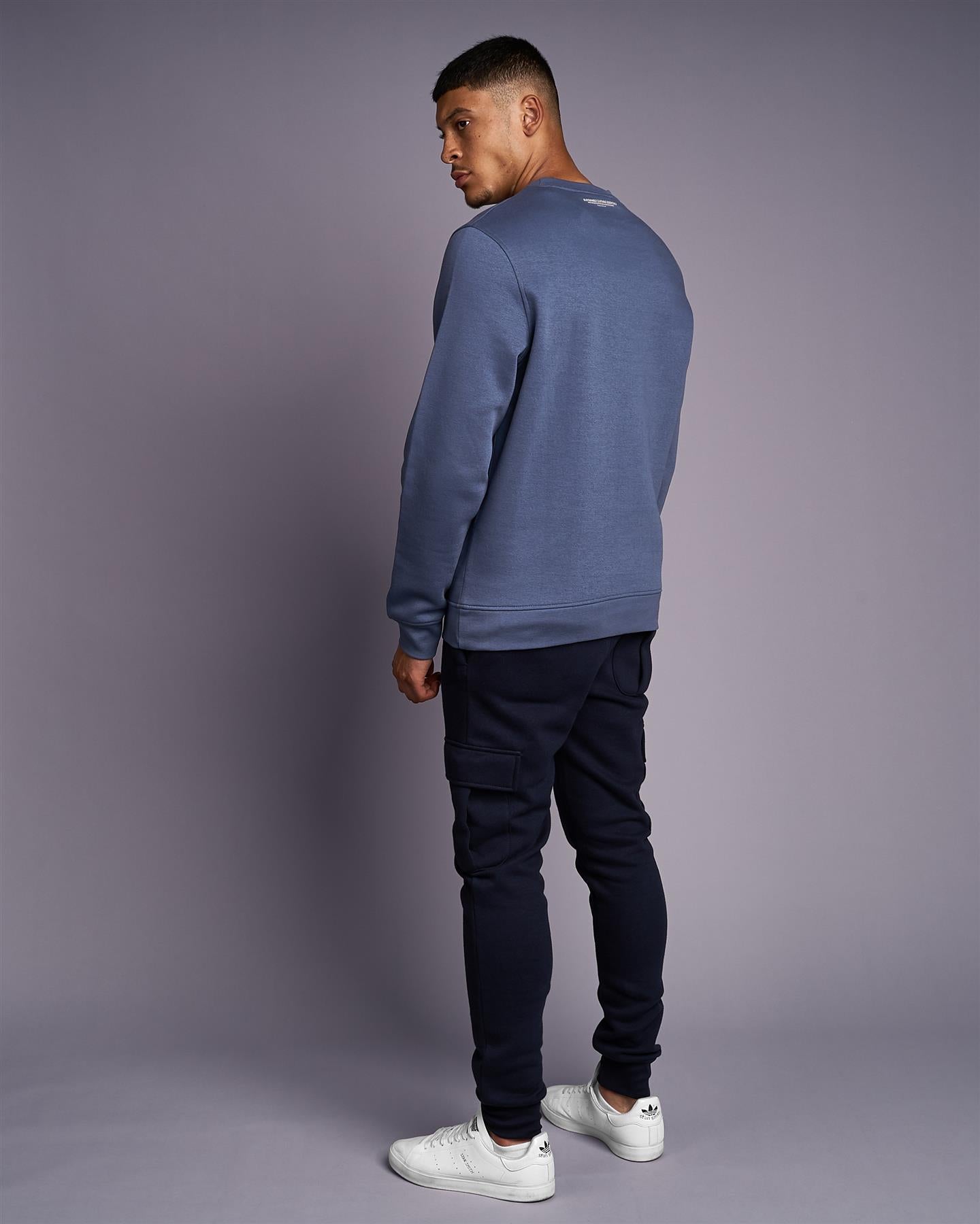 Mens Cranwood Crew Sweat Bearing Sea Blue