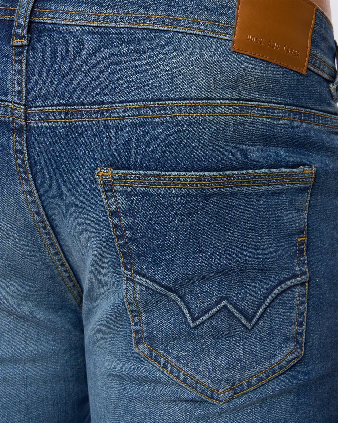 Mens Overburg Tapered Jeans Mid Wash