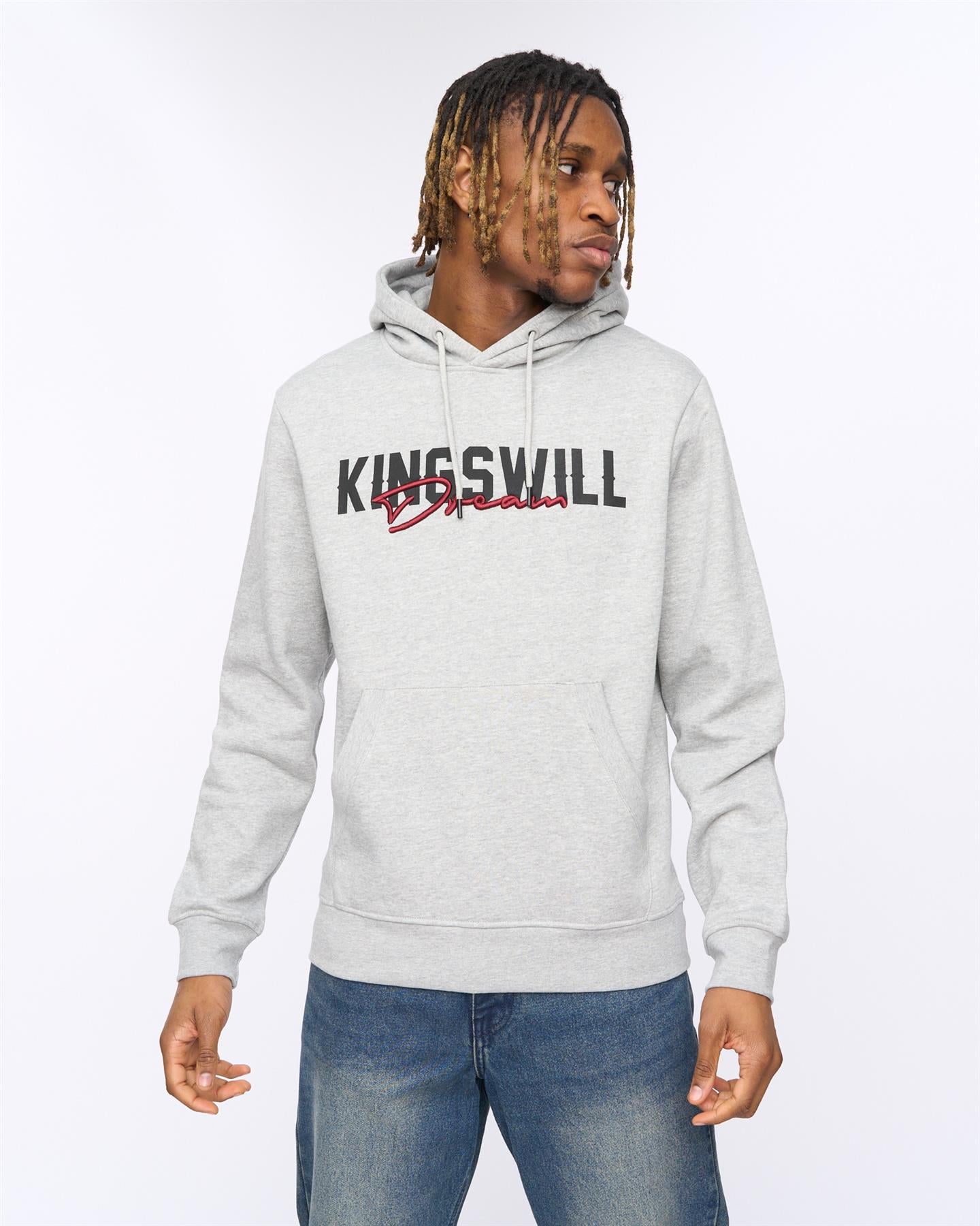 Mens Bilkie Hoodie Grey Marl