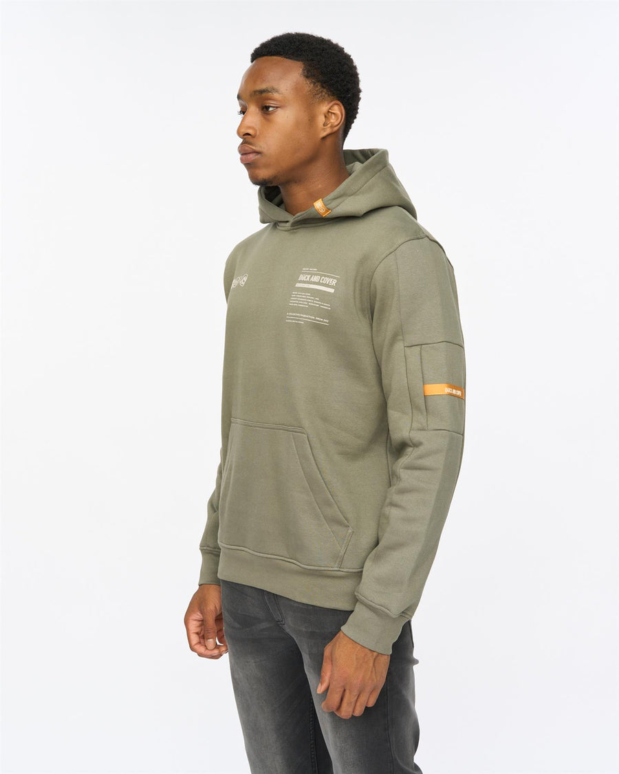 Mens Skullmatic Hoodie Dark Olive