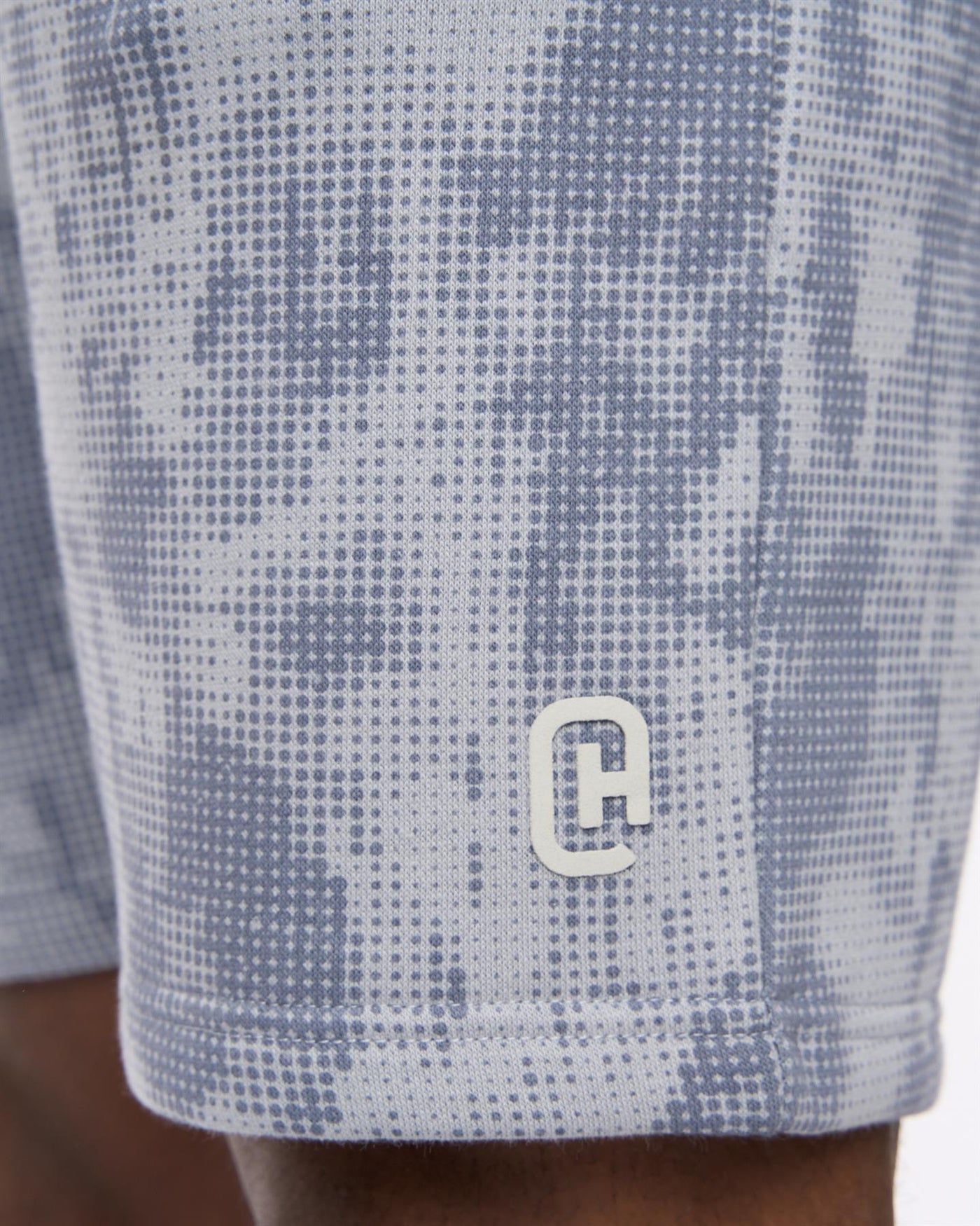 Mens Bardon Camo Jog Shorts Steel Blue