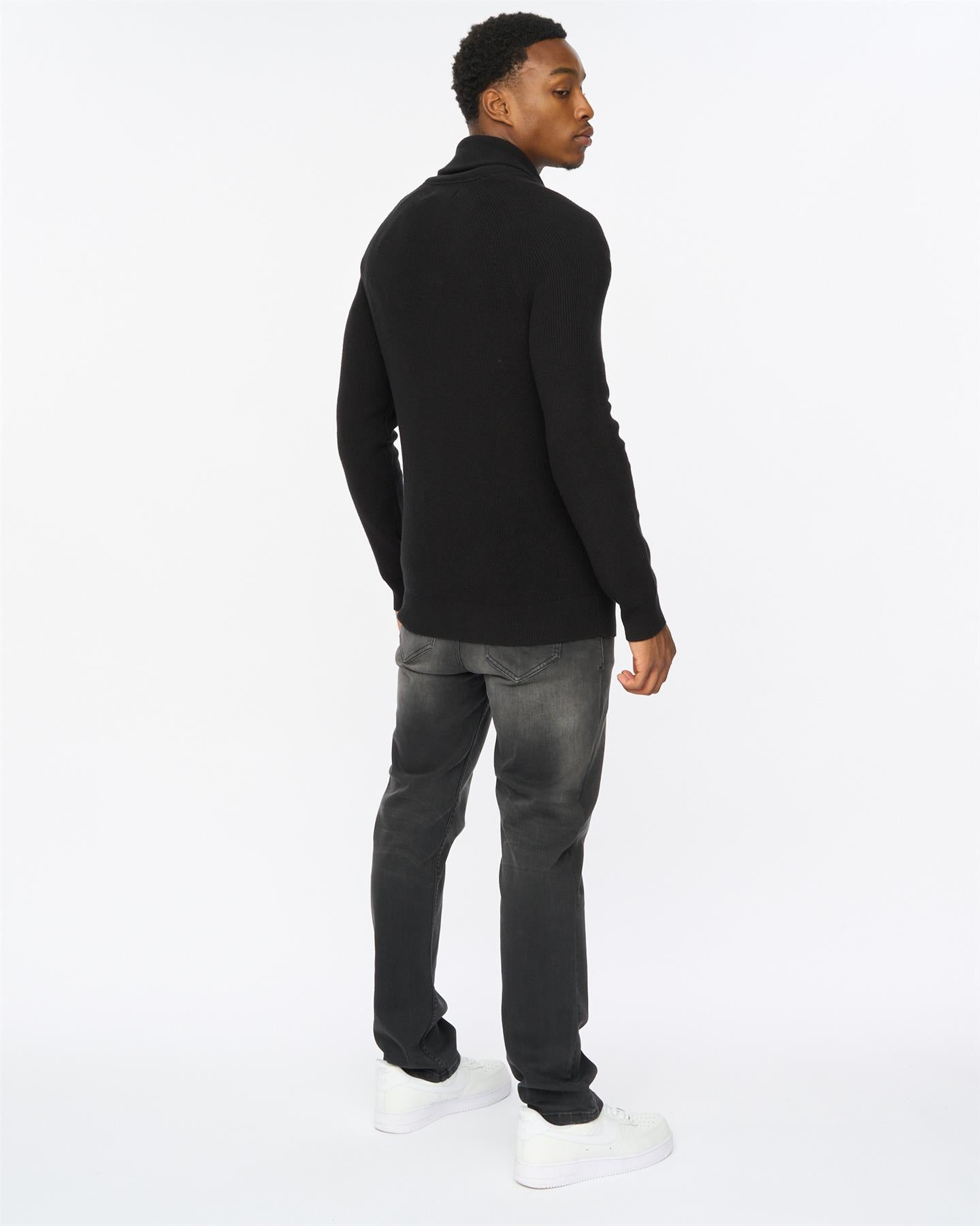 Mens Venosa Shawl Cardigan Black