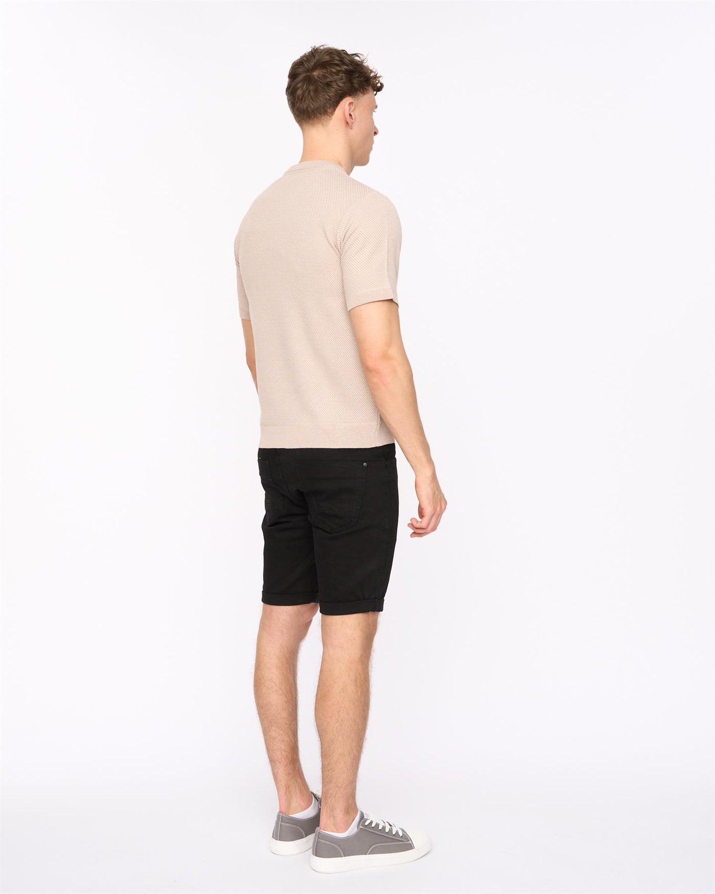 Mens Marvela Knit T-Shirt Stone