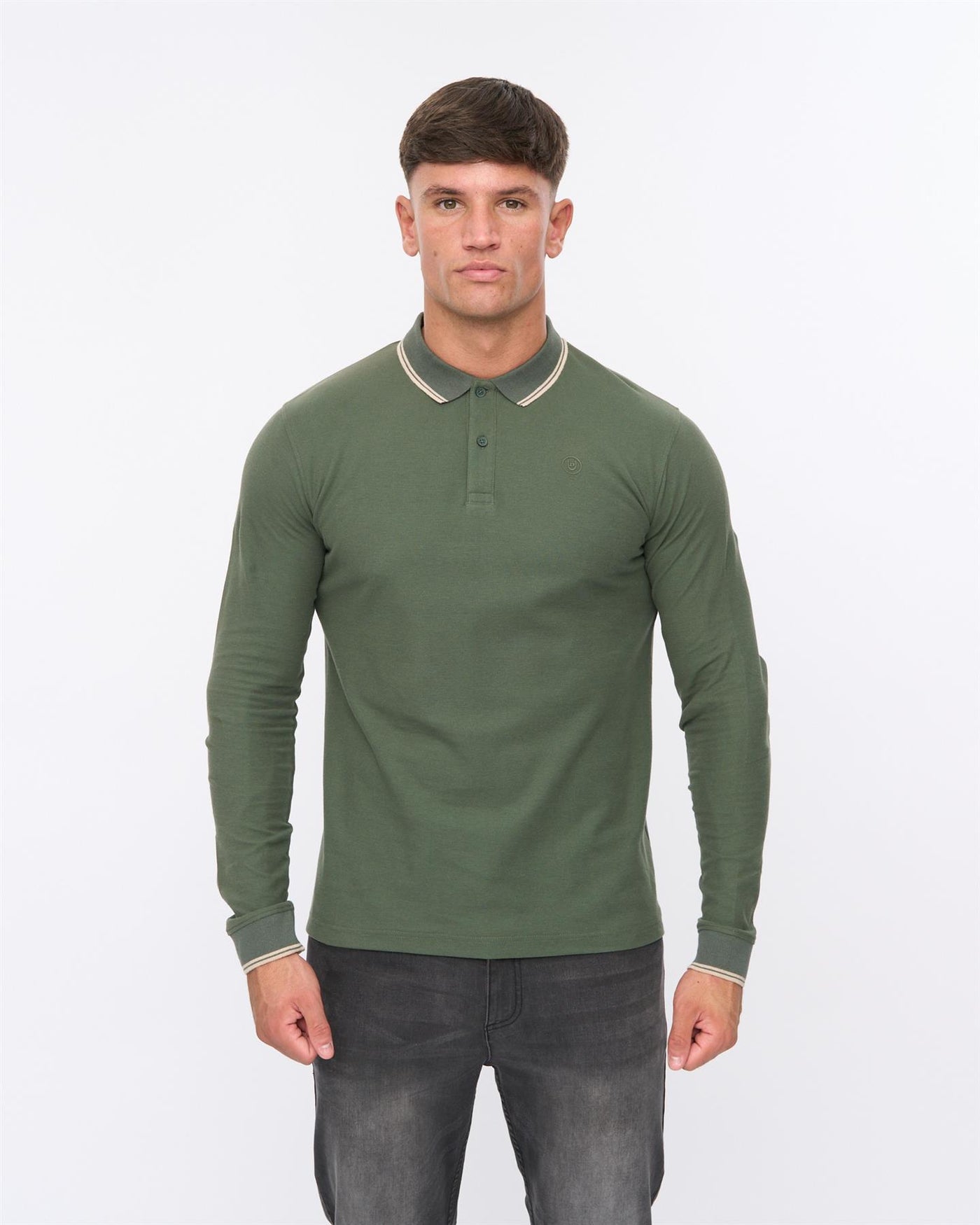 Mens Roxberry Long Sleeve Polo Forest Green
