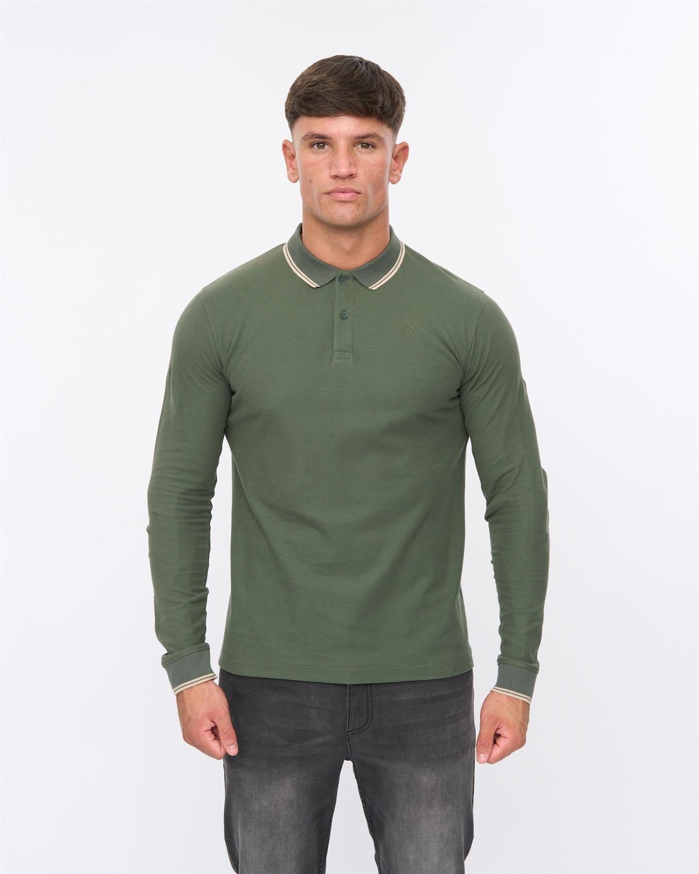 Mens Roxberry Long Sleeve Polo Forest Green