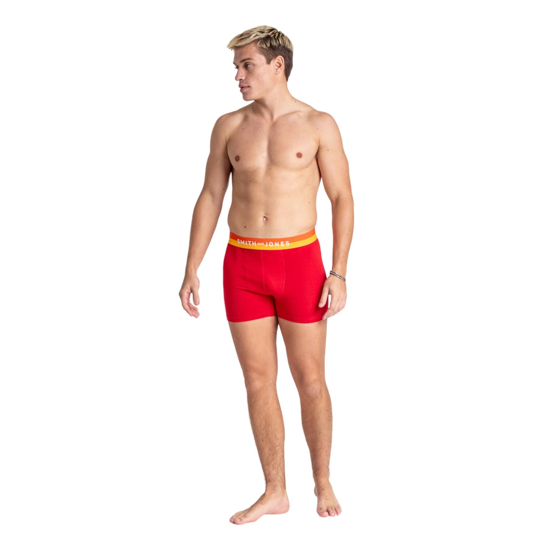 Men's Brevin Red Boxers 5pk Assorted