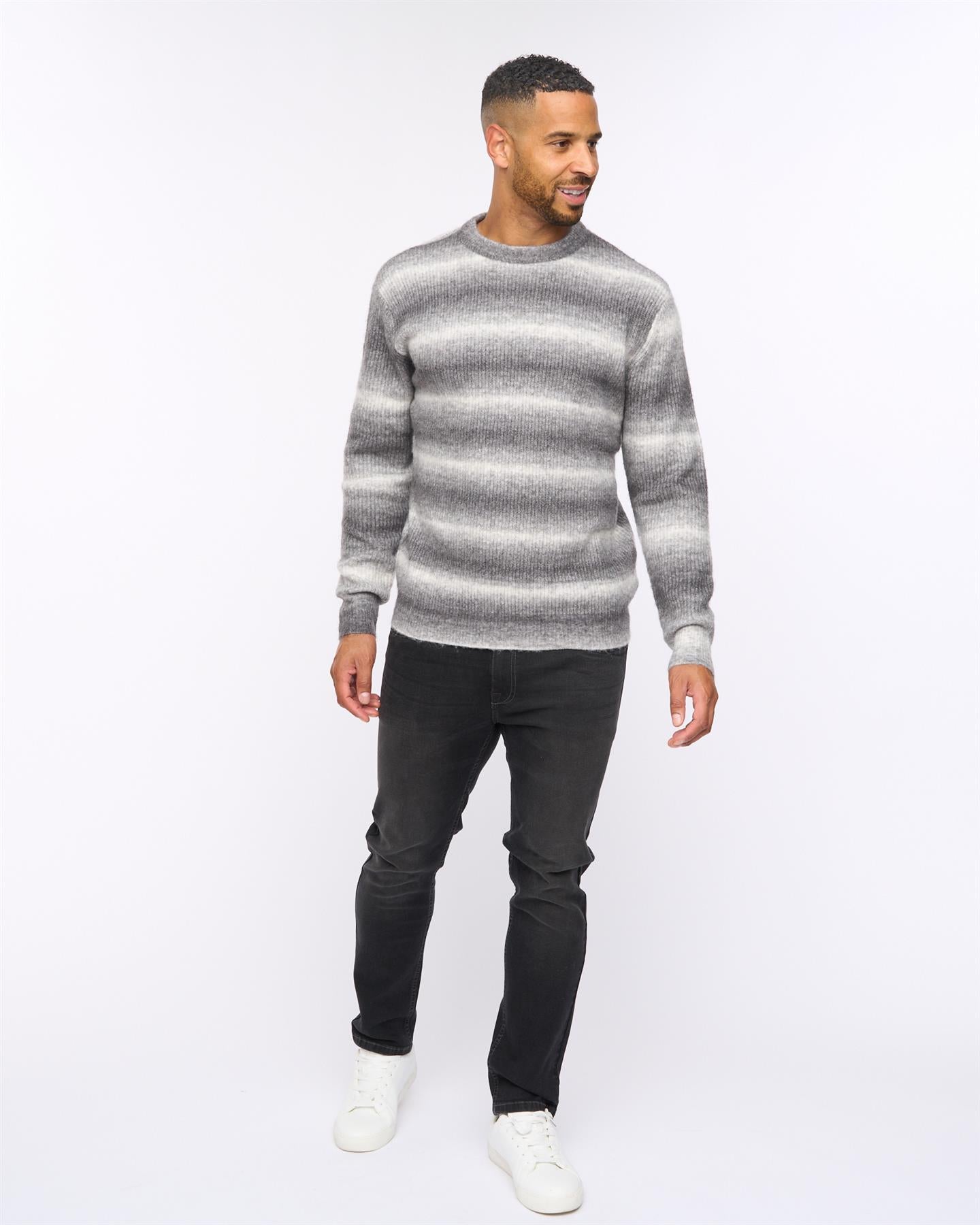 Ormonde Ombre Spacedye Jumper Charcoal