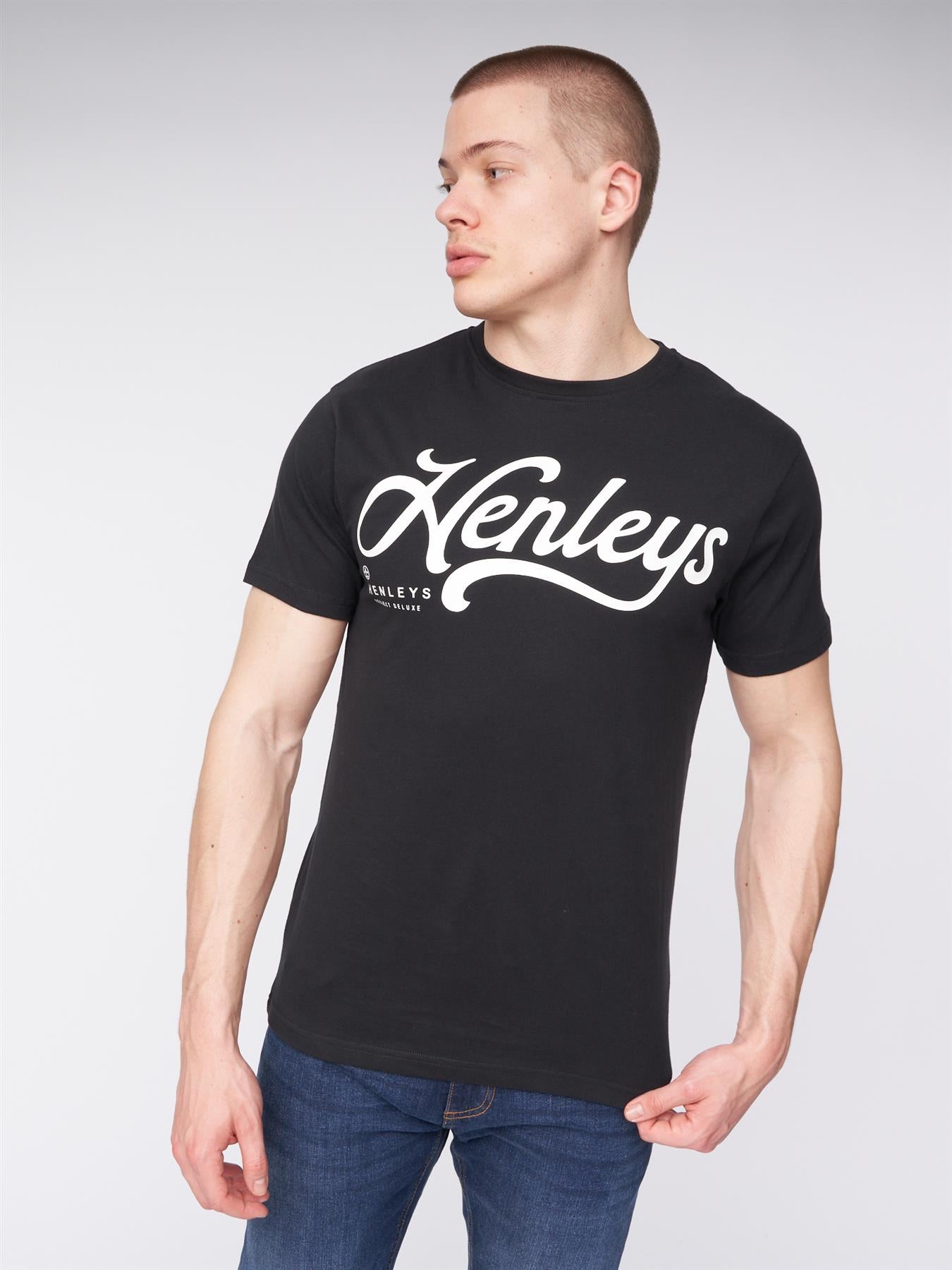 Mens Scripthen T-Shirt Black