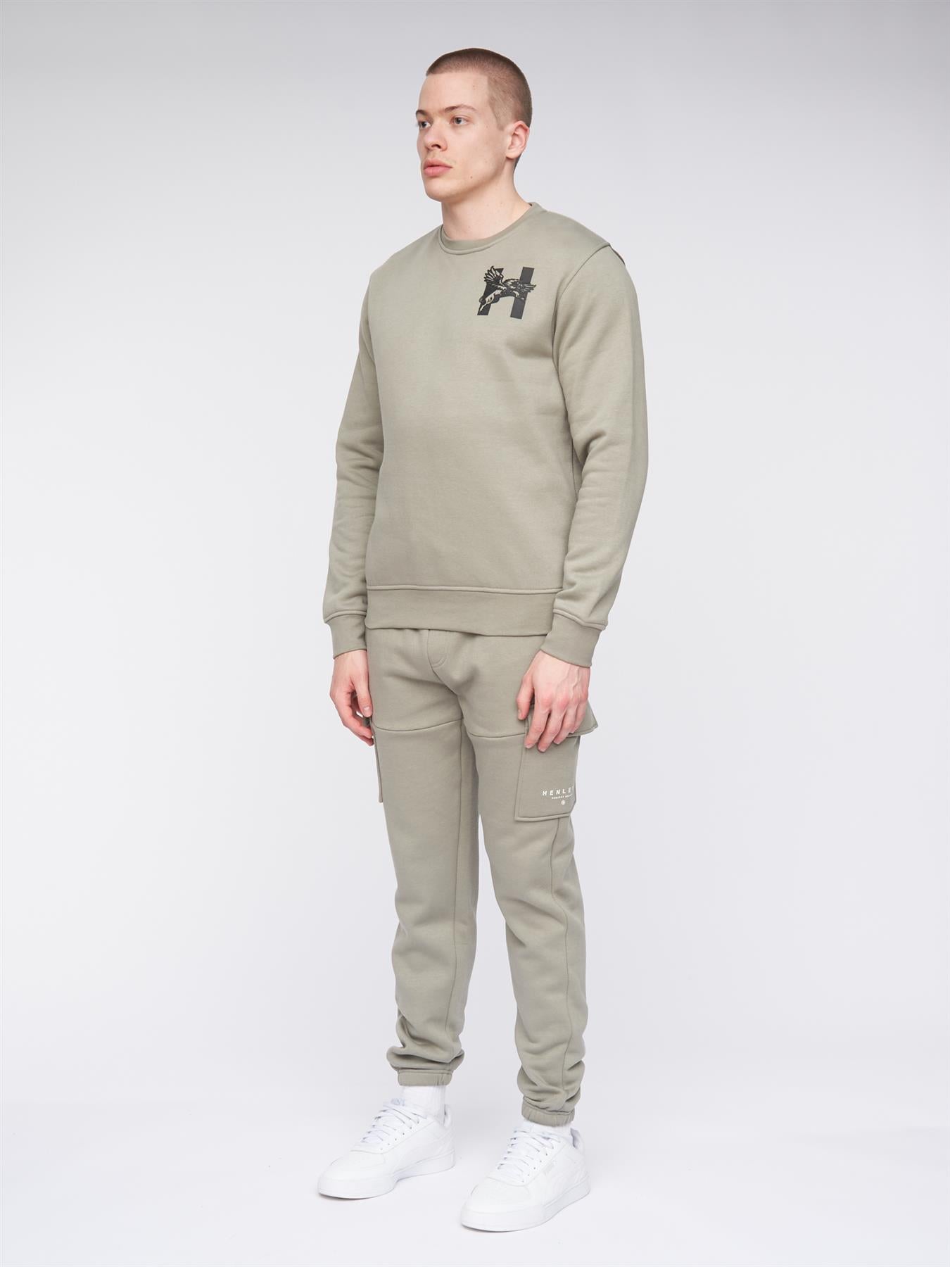 Mens Moorehen Crew Sweat Dusty Blue