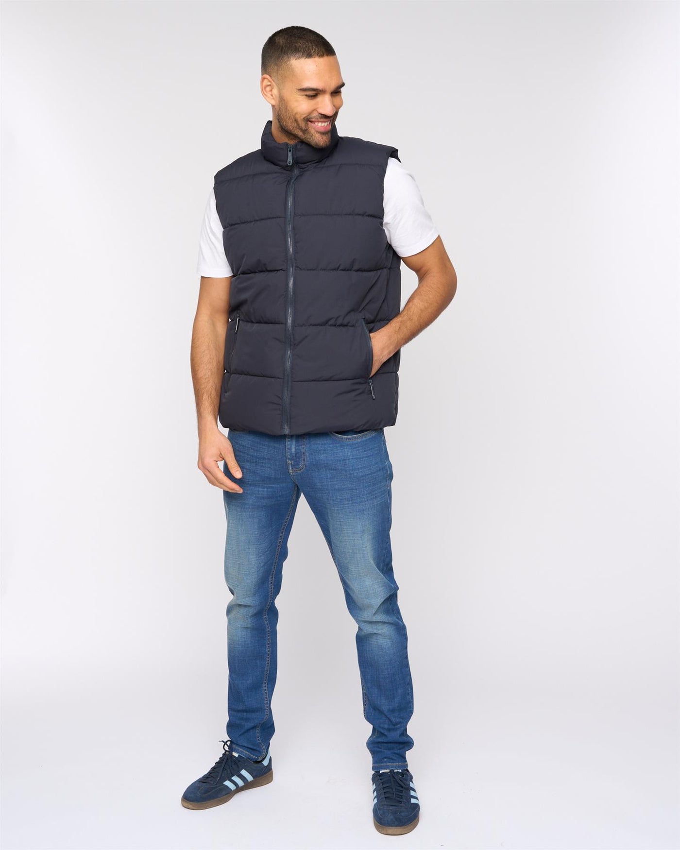 Mens  Stanten Puffer Gilet Navy